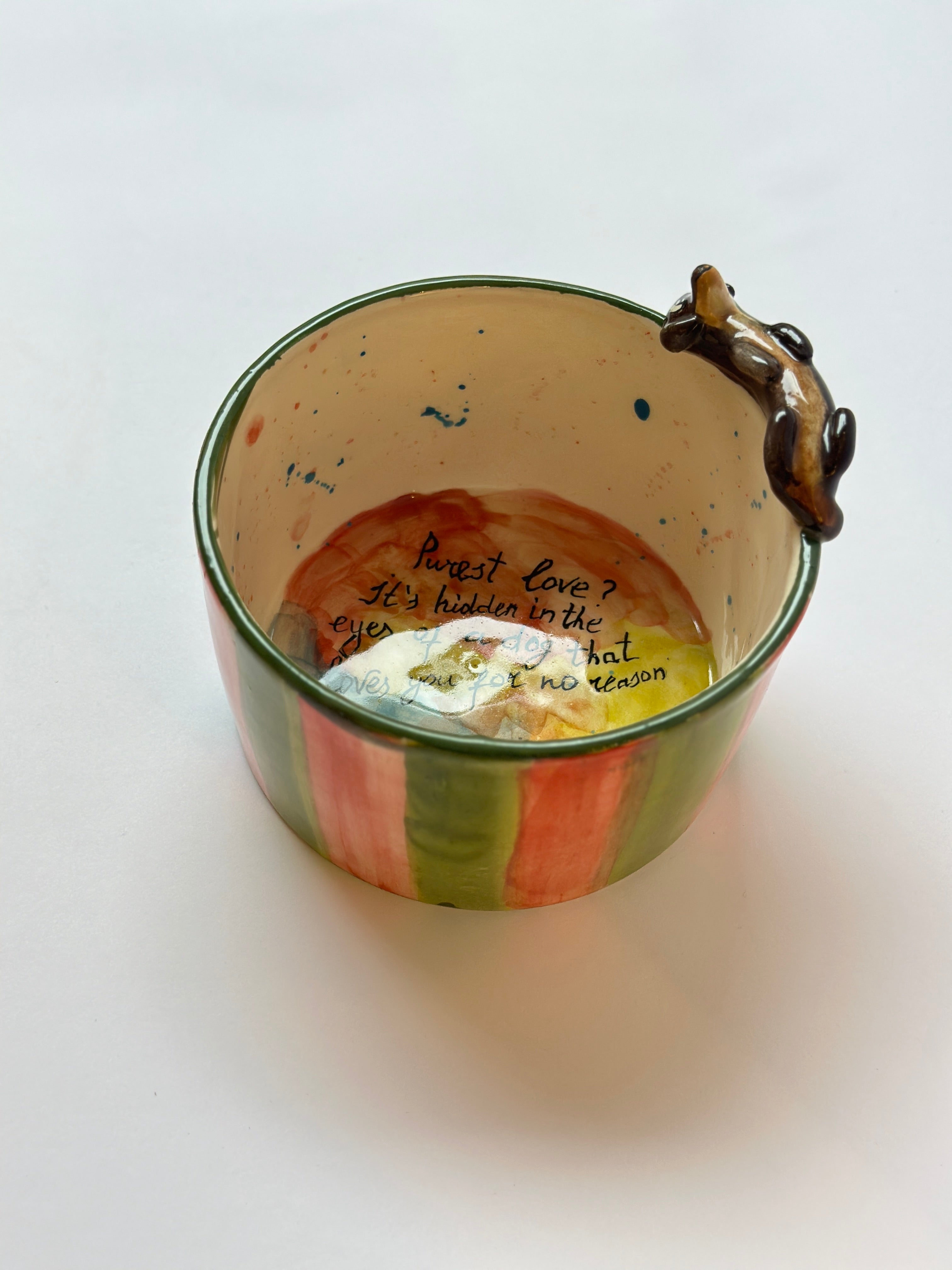 Dachshund handmade bowl