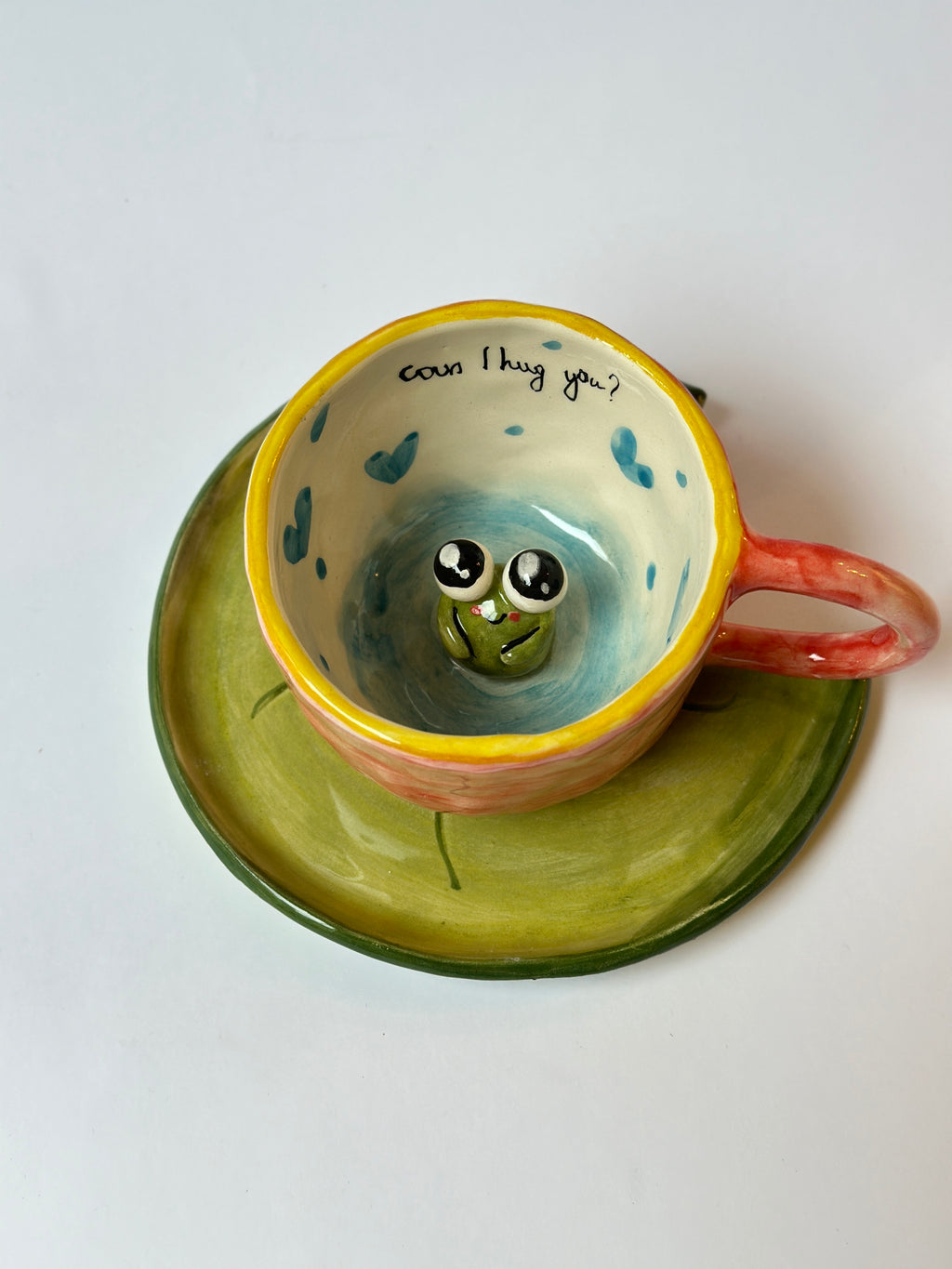 Frog handmade mug