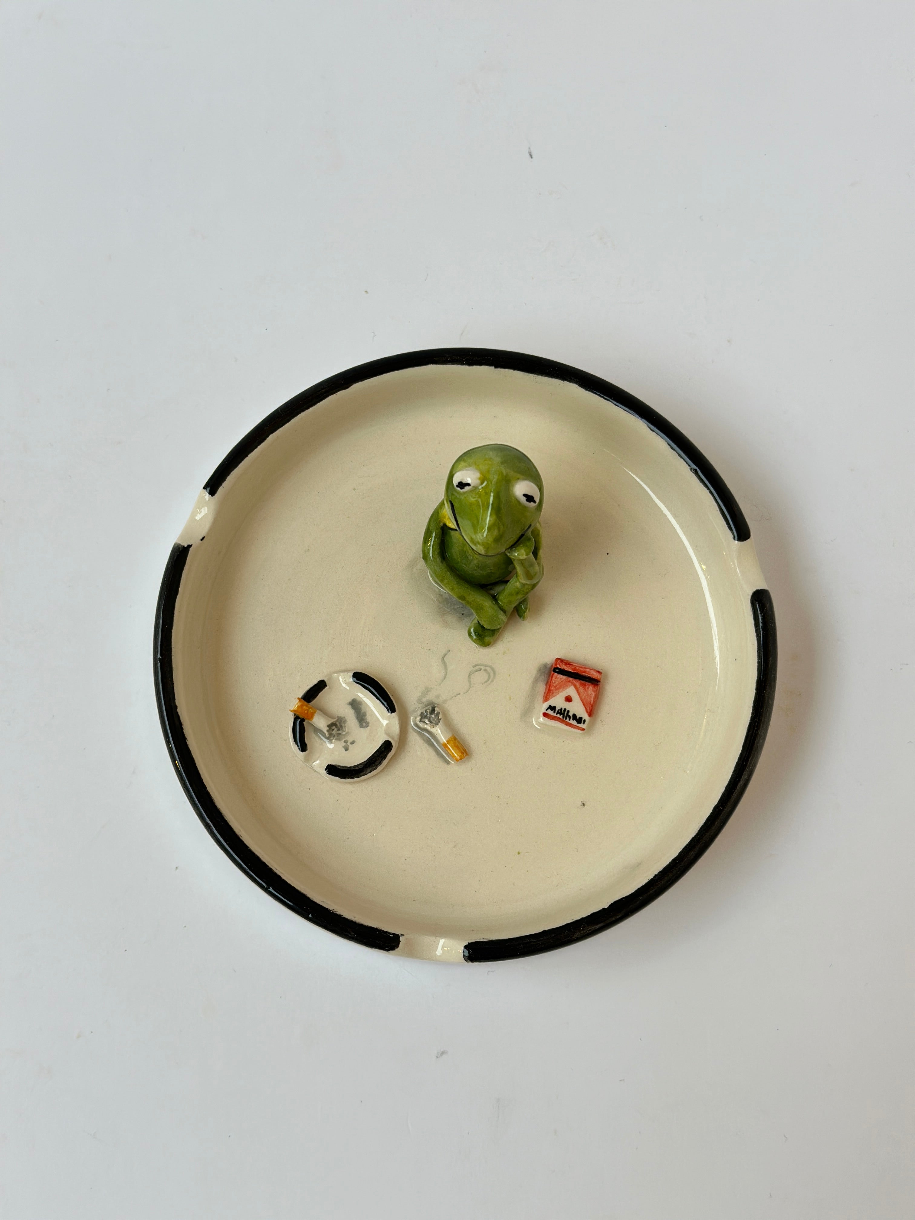 Kermit handmade ashtray