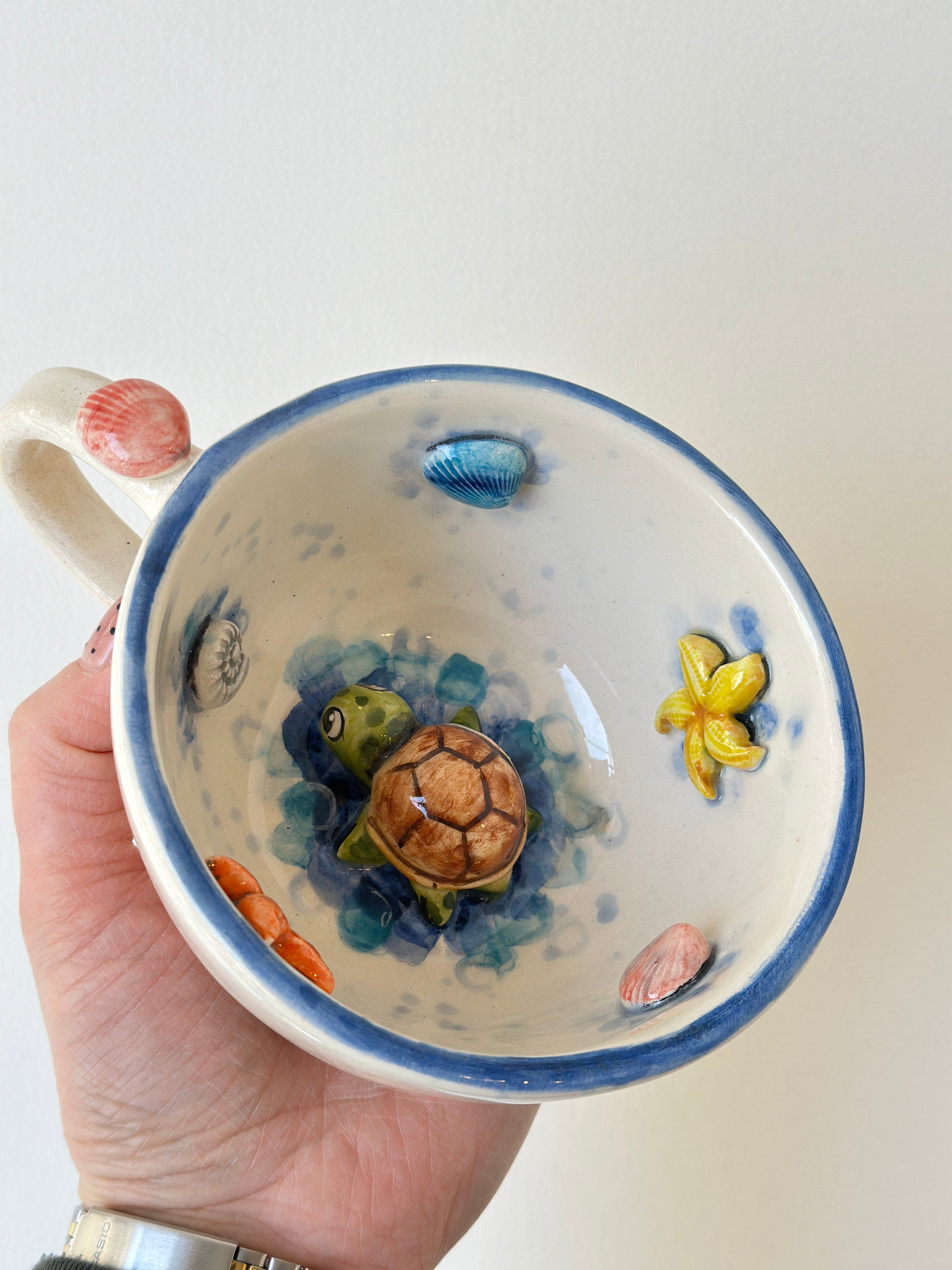 Sea Turtle handmade mug