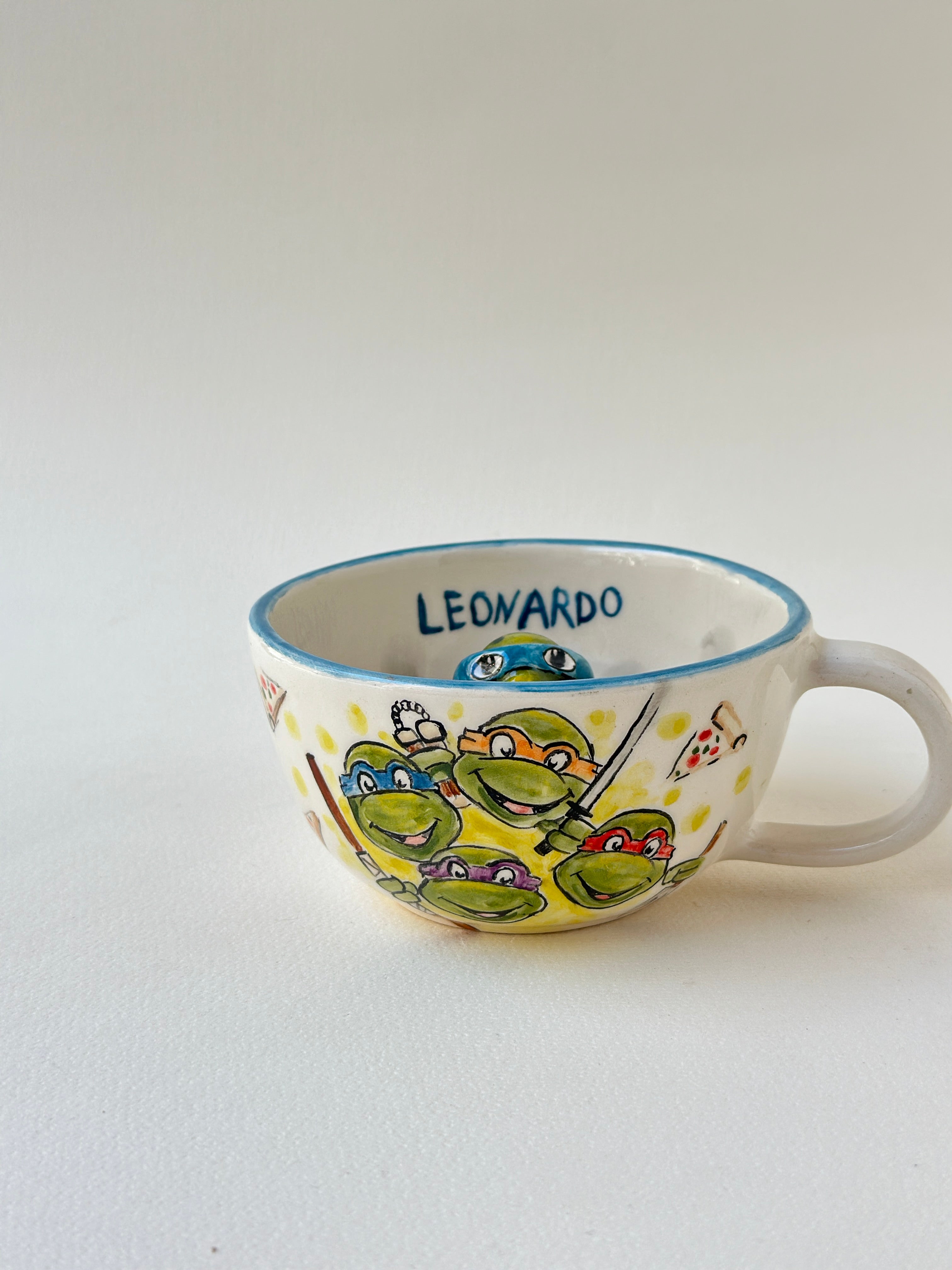 Warrior Turtle handmade mug
