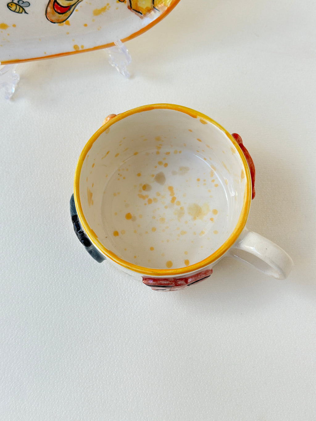 Winni The Pooh handmade plate and mug