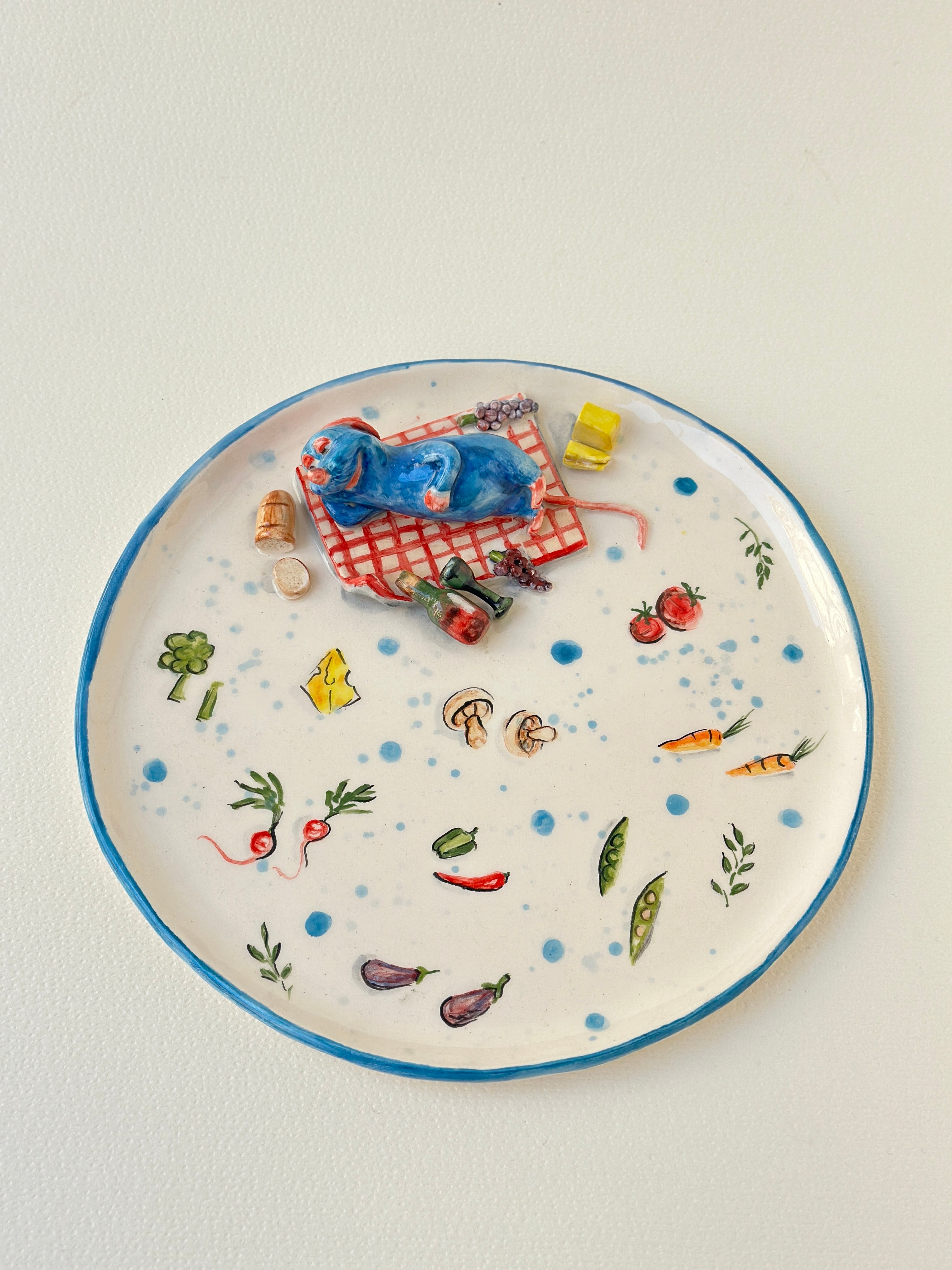 Ratatouille handmade plate