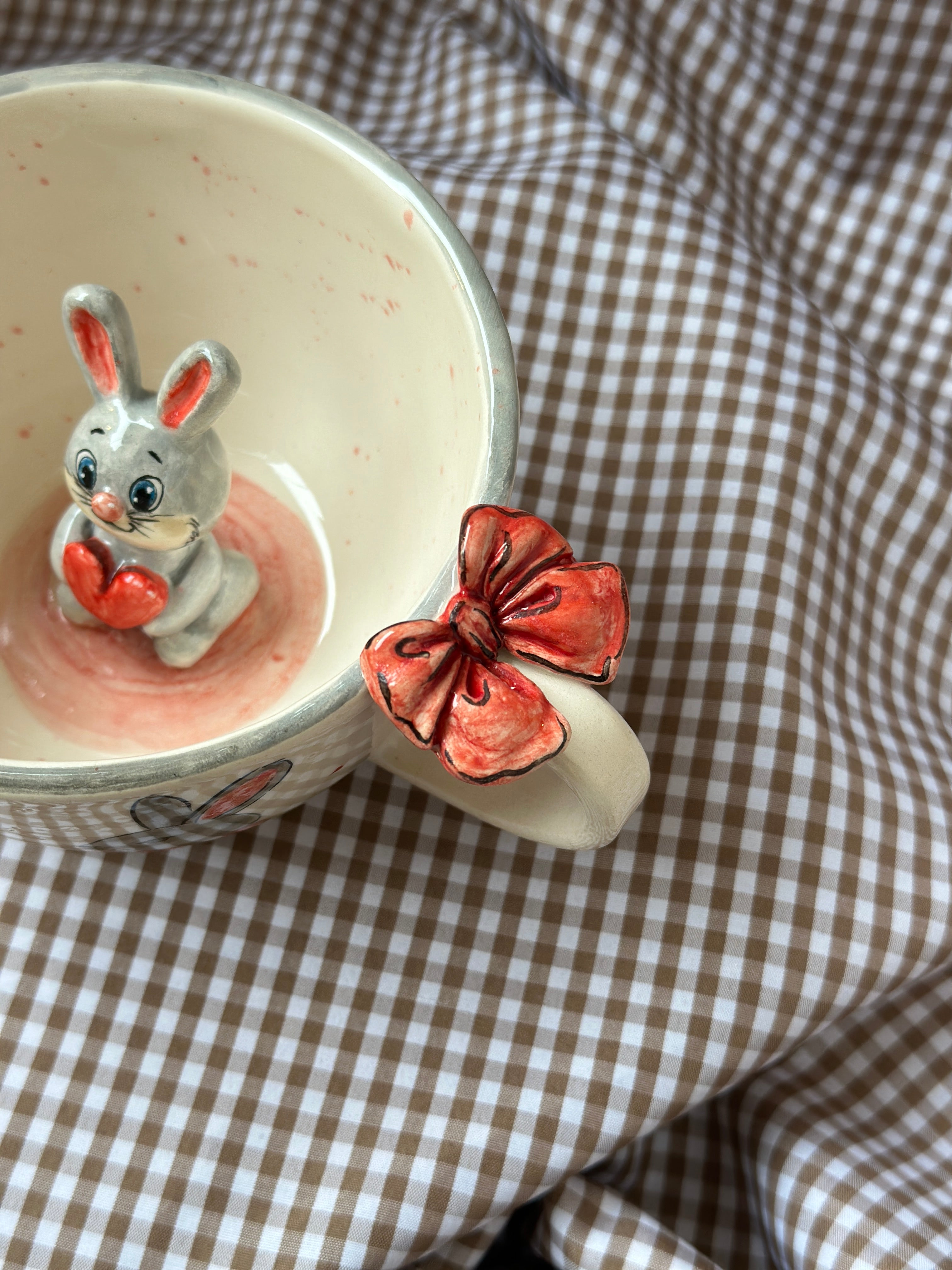 Rabbit handmade mug