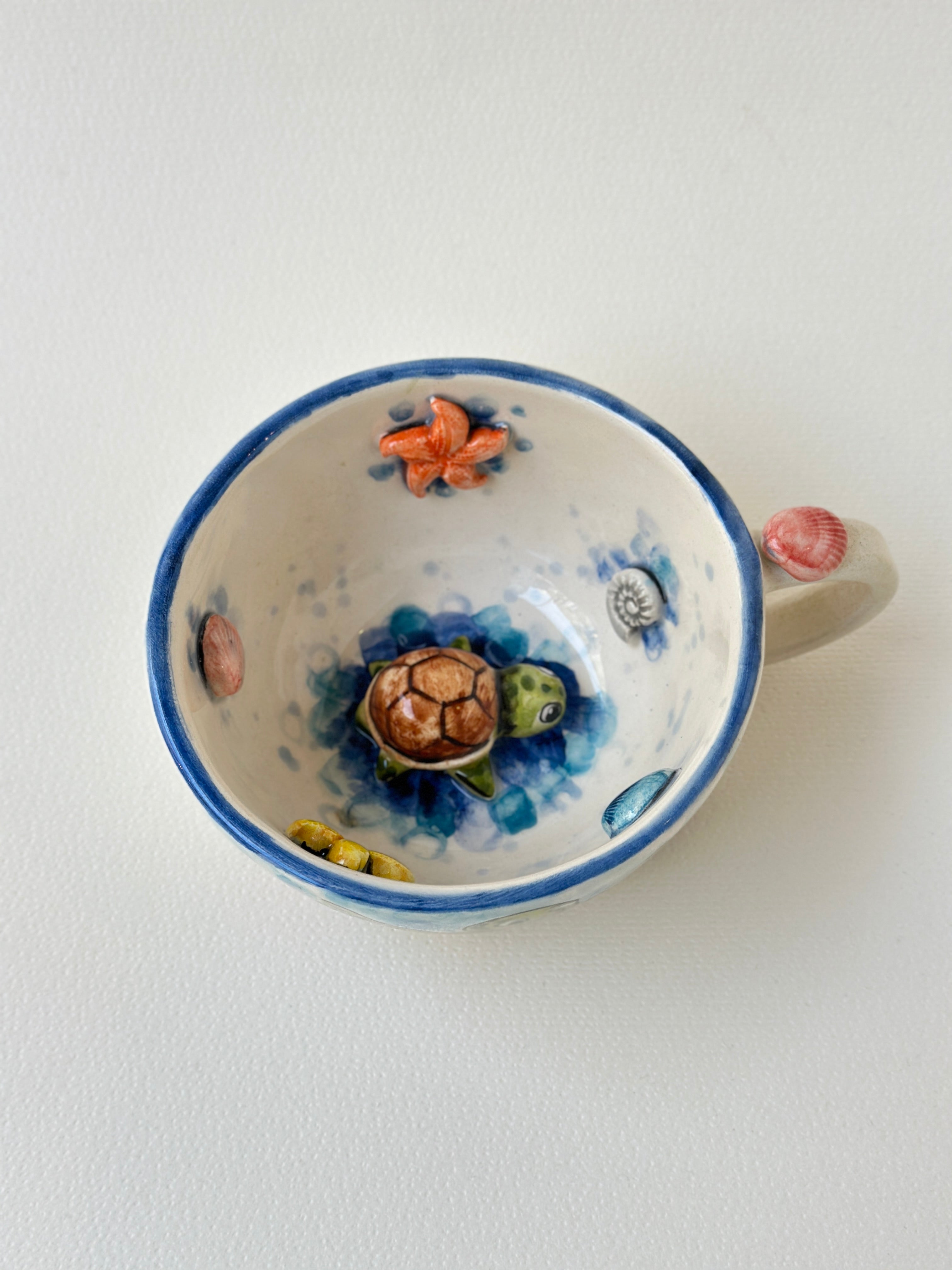 Sea Turtle handmade mug