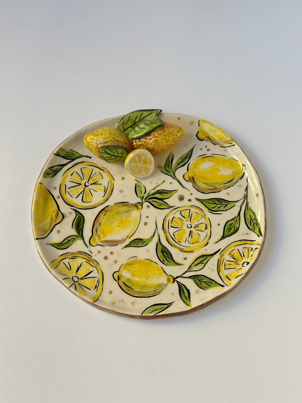 Lemon handmade plate