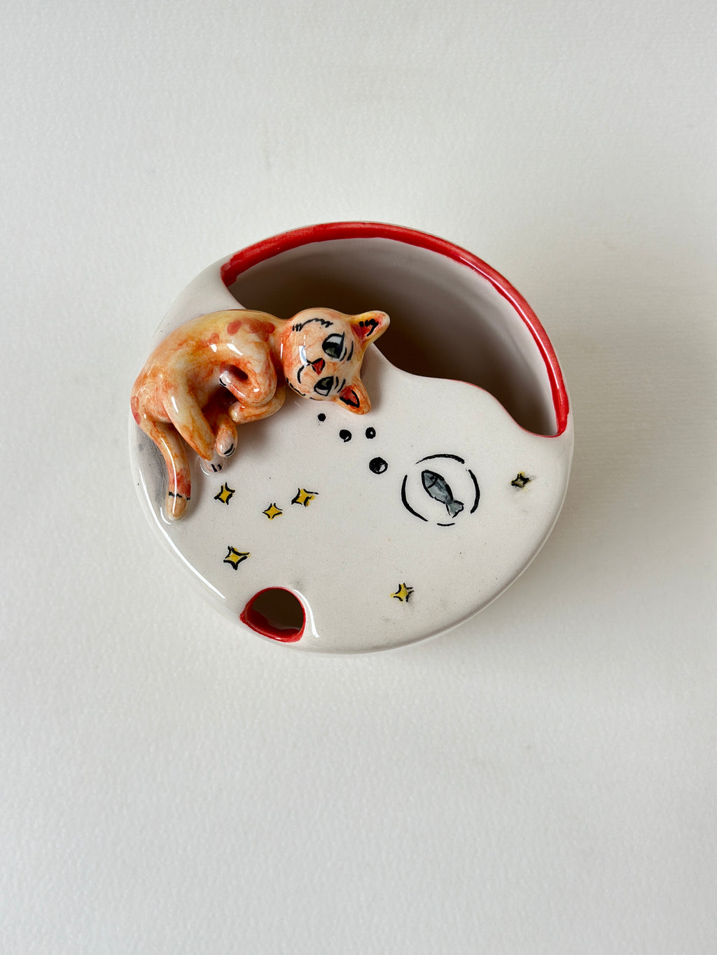 Cat handmade takeaway mug
