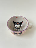 Black cat witch a black hat handmade mug