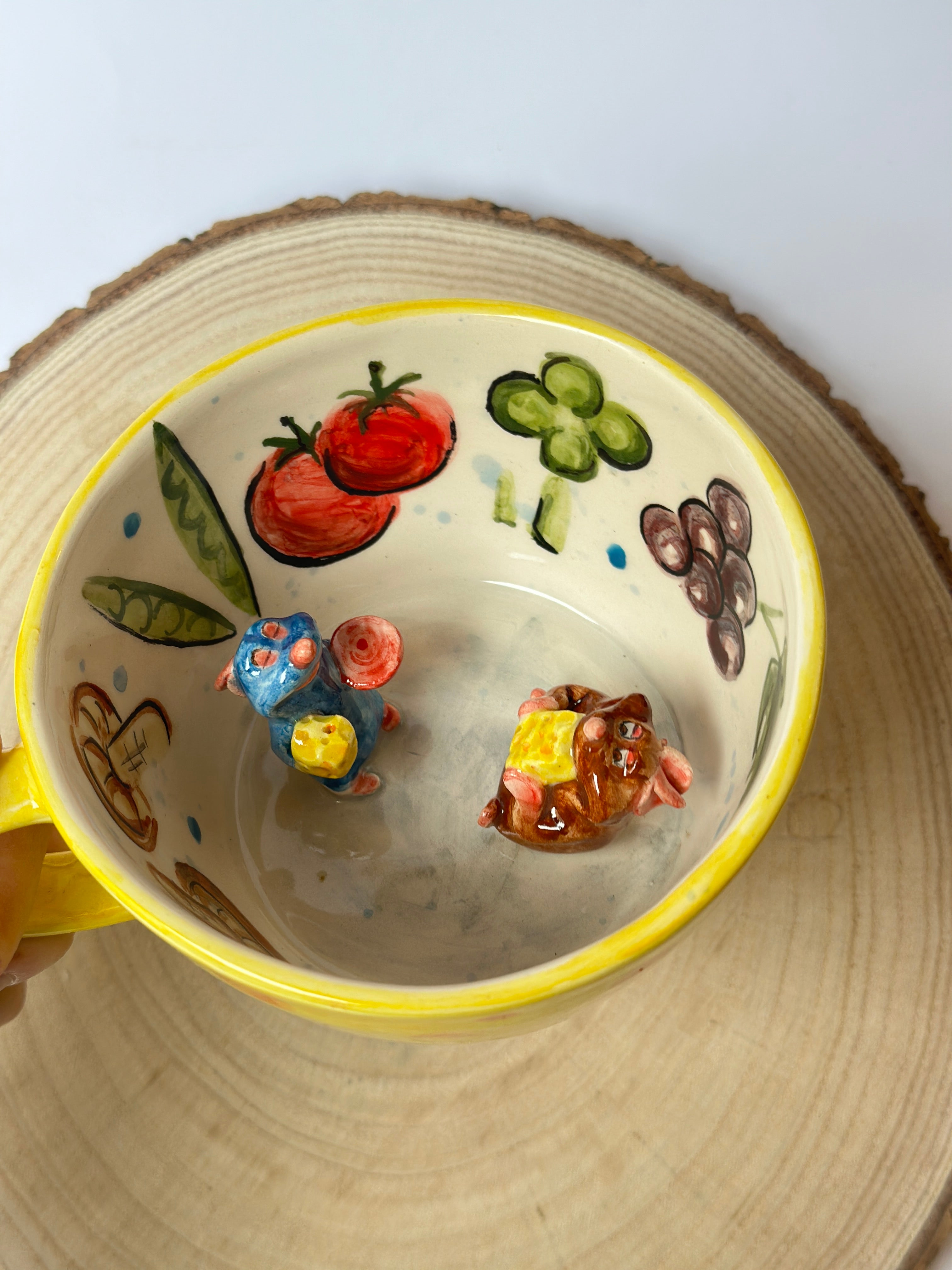 Ratatouille Remy and Emily handmade mug