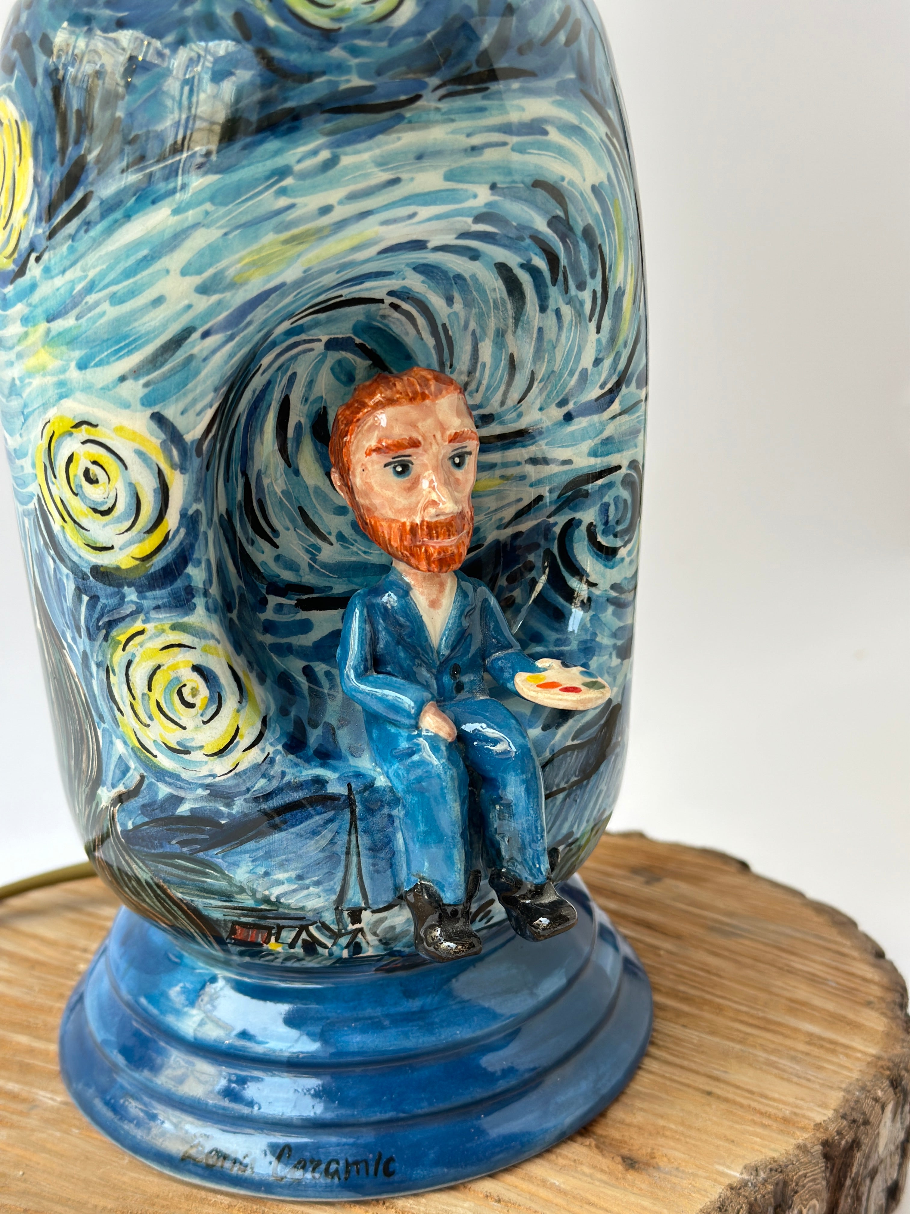 Vincent Wan Gogh handmade lamp
