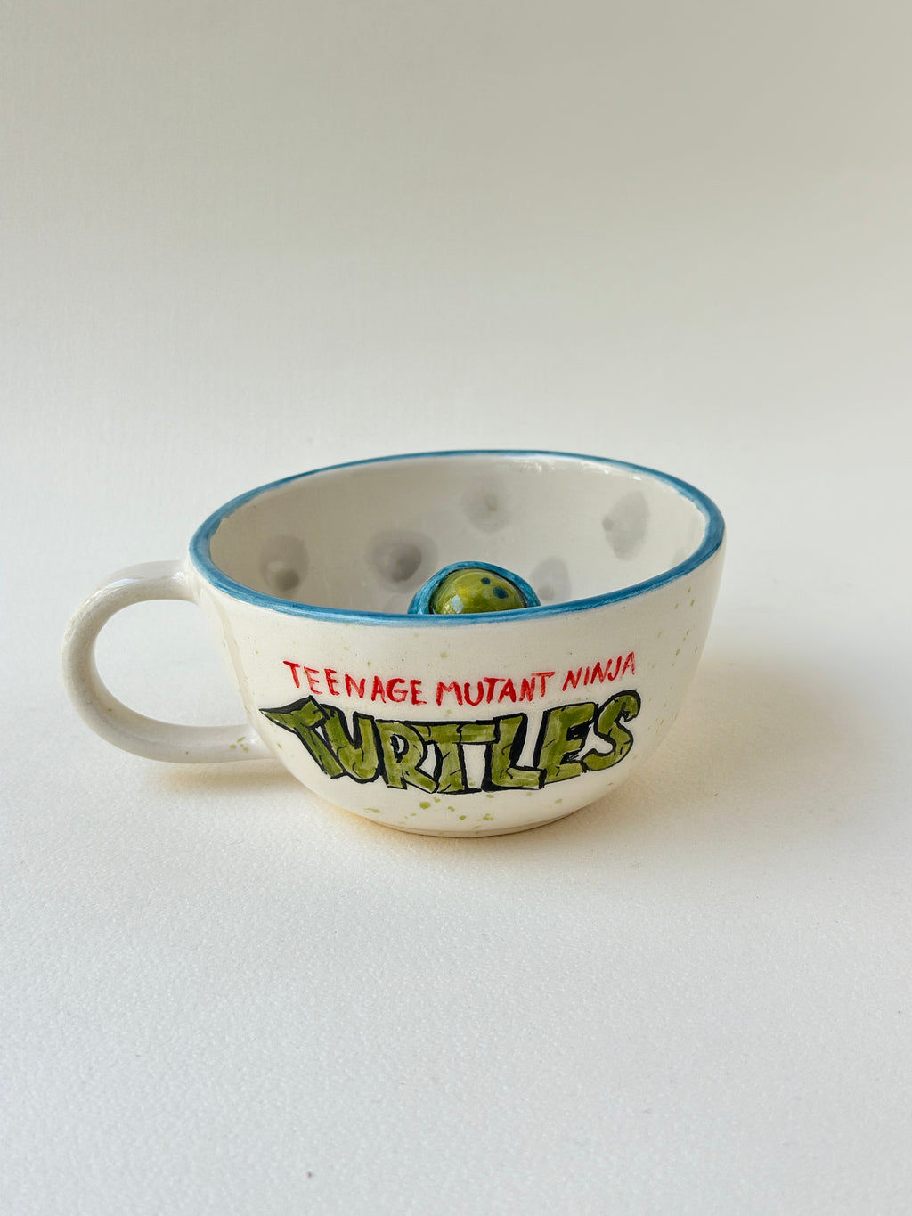 Warrior Turtle handmade mug
