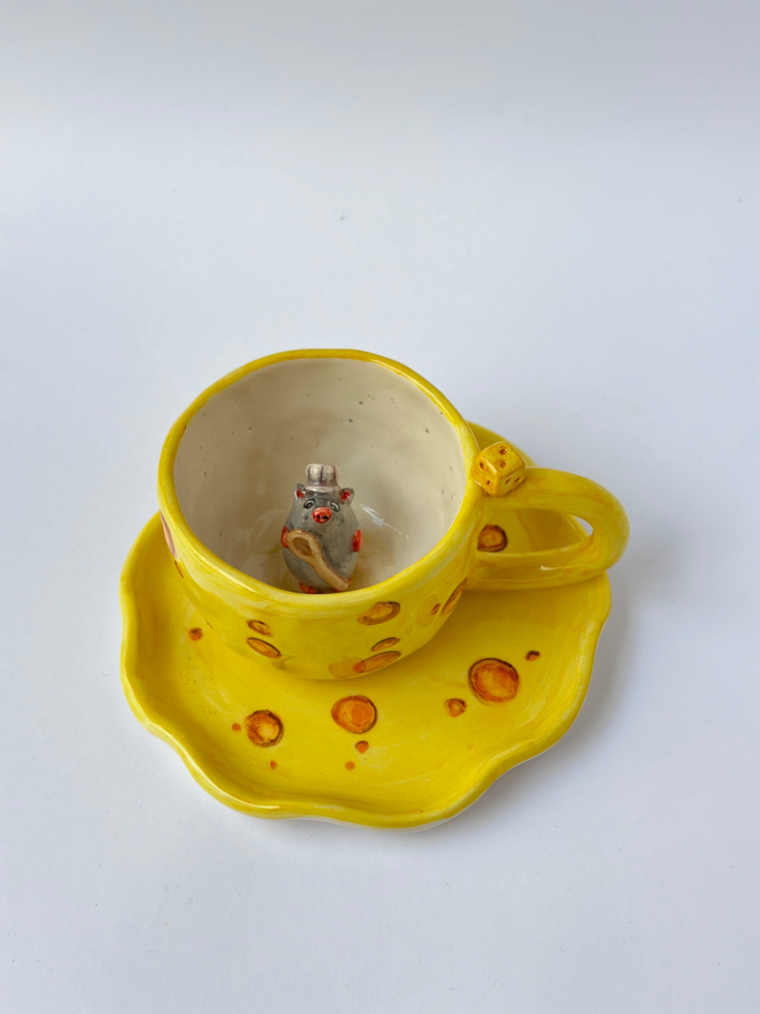 Ratatouille handmade mug and plates