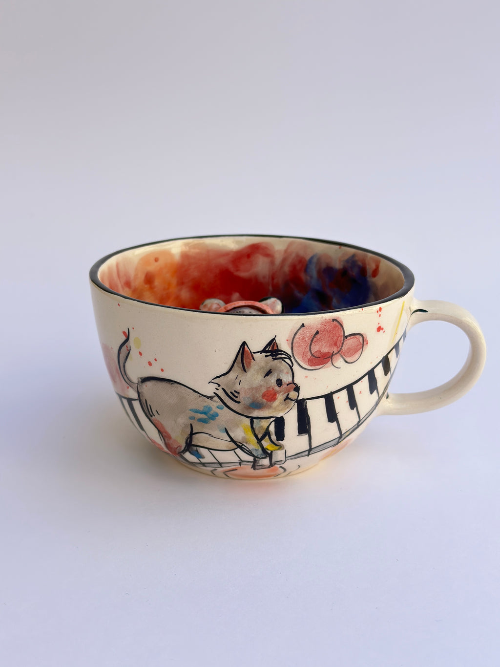 Cat handmade mug