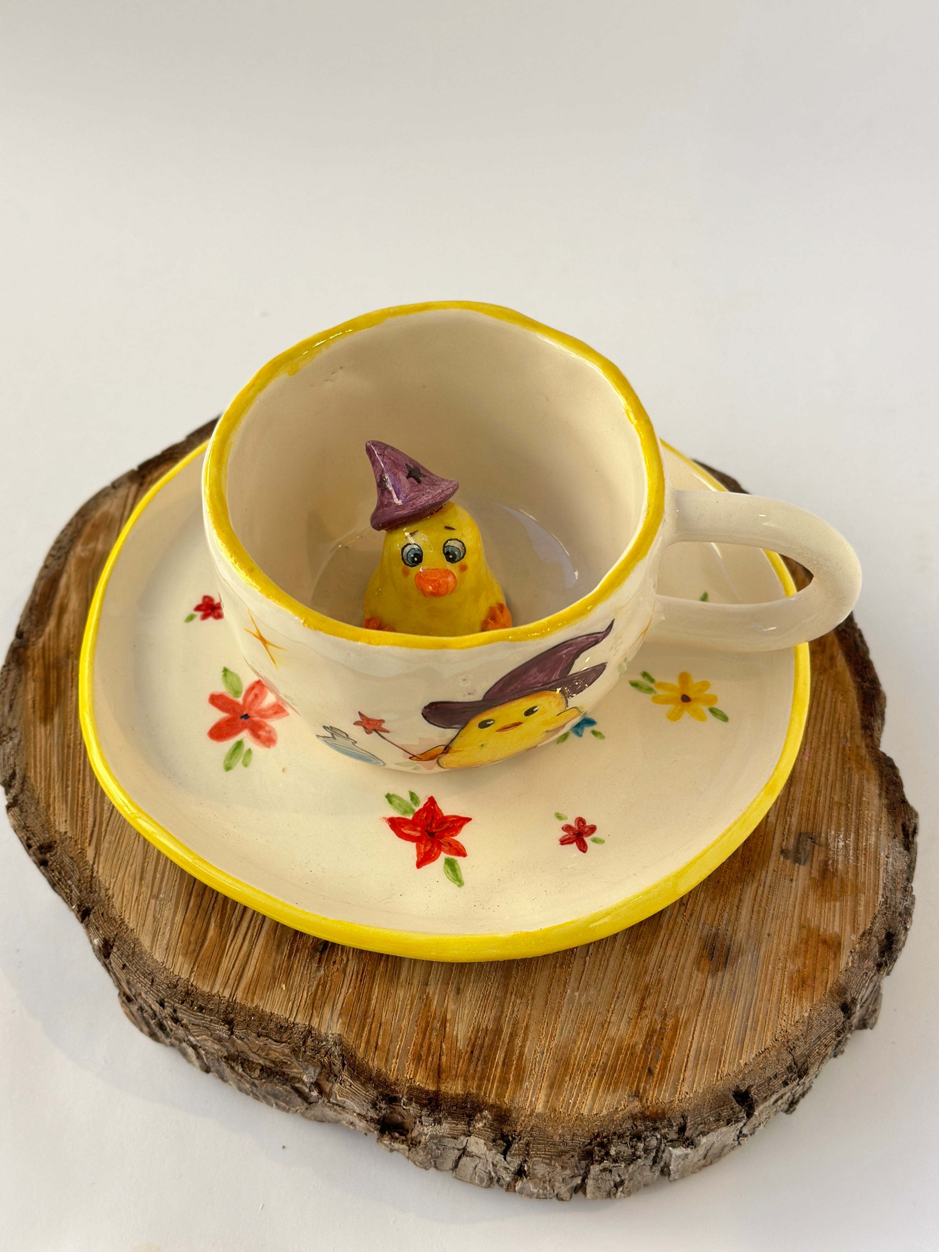 Chick 🐥 handmade mug and plate