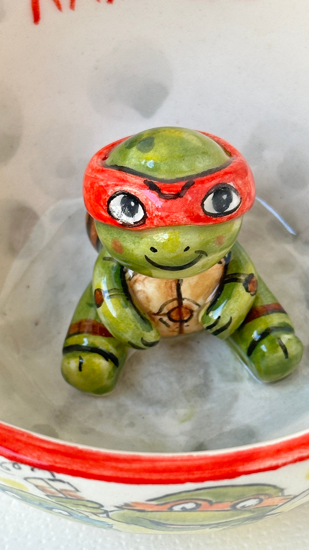 Warrior Turtle handmade mug
