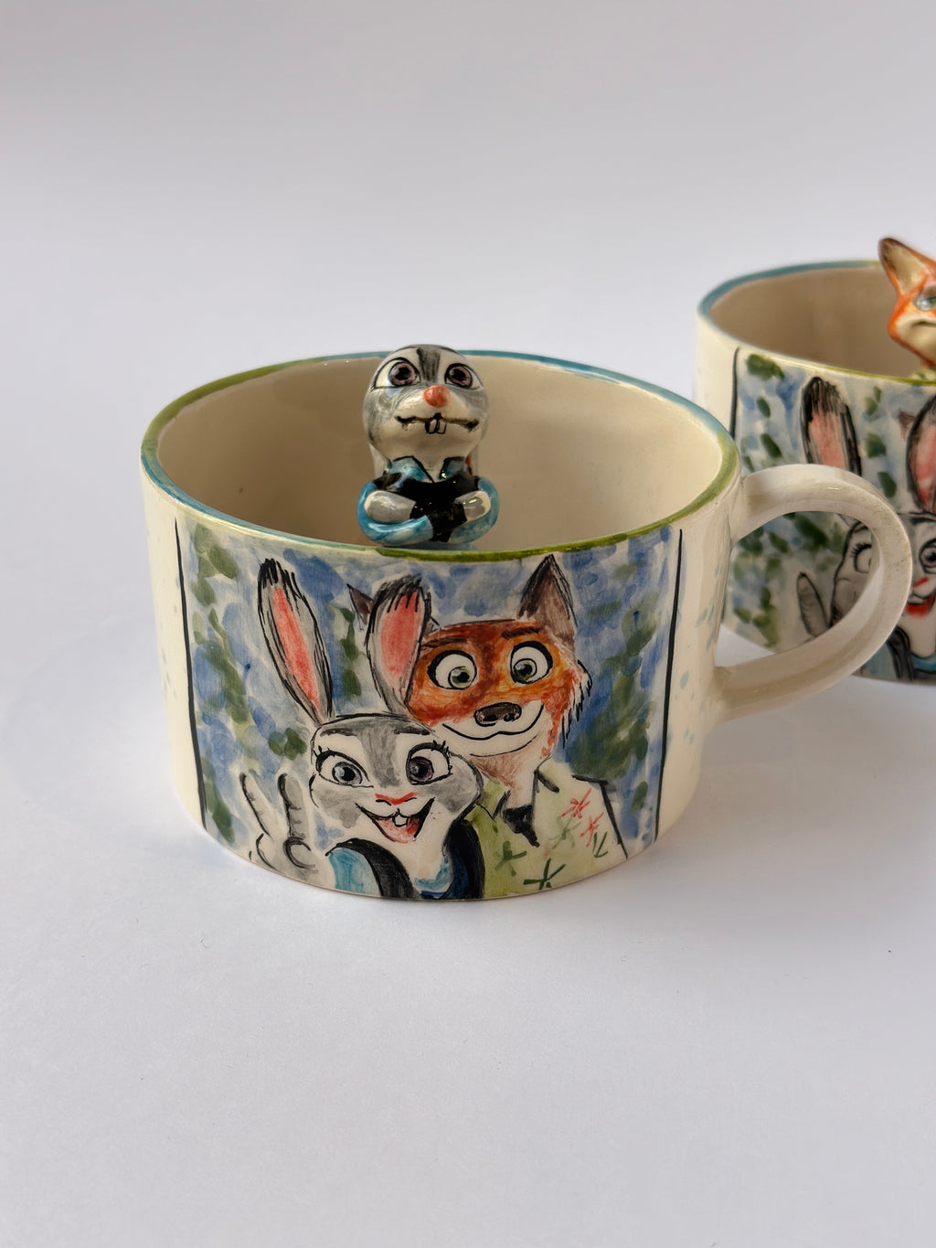 Zootopia Nick and Judy handmade mugs