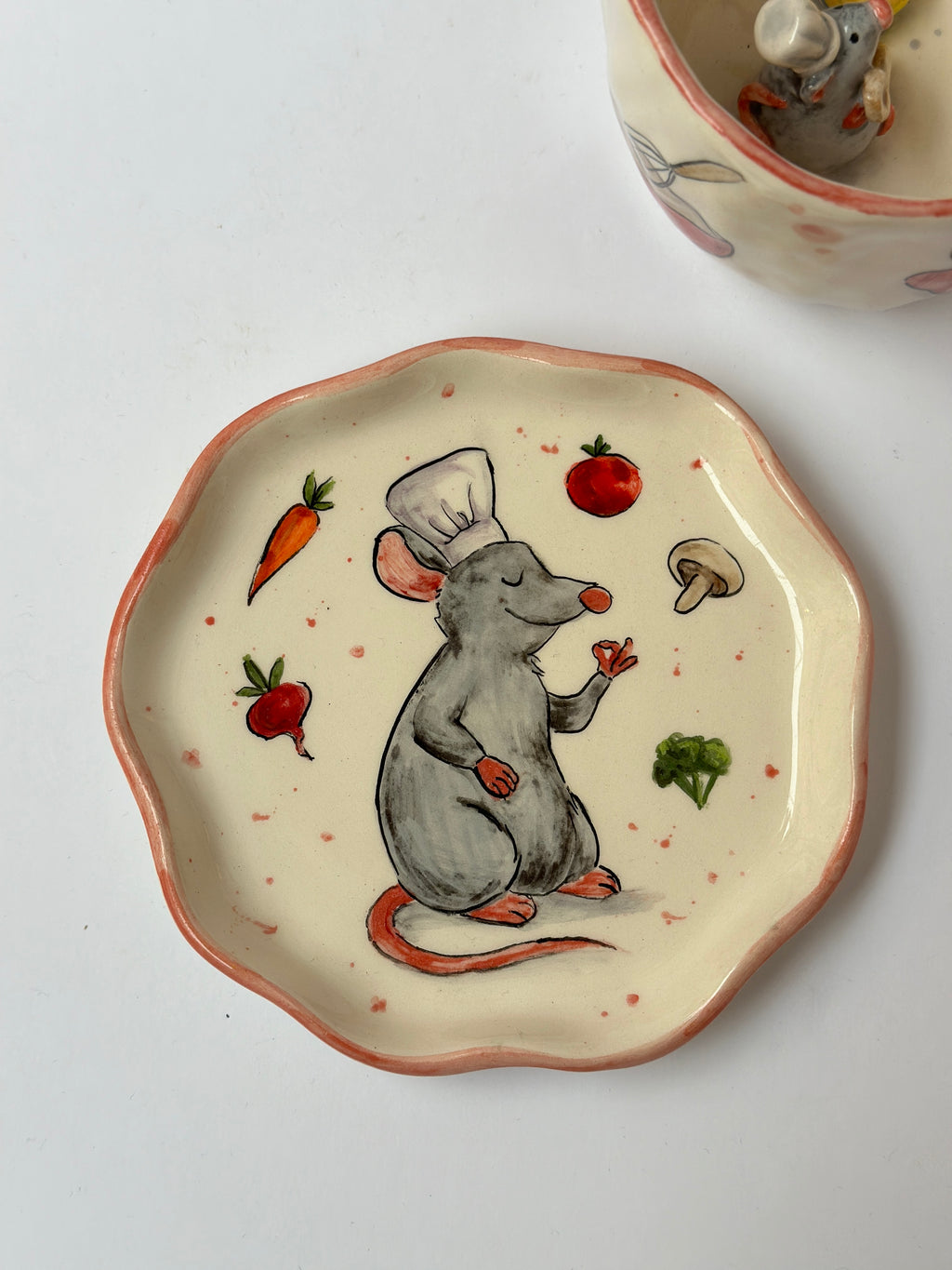 Ratatouille handmade mug and plate