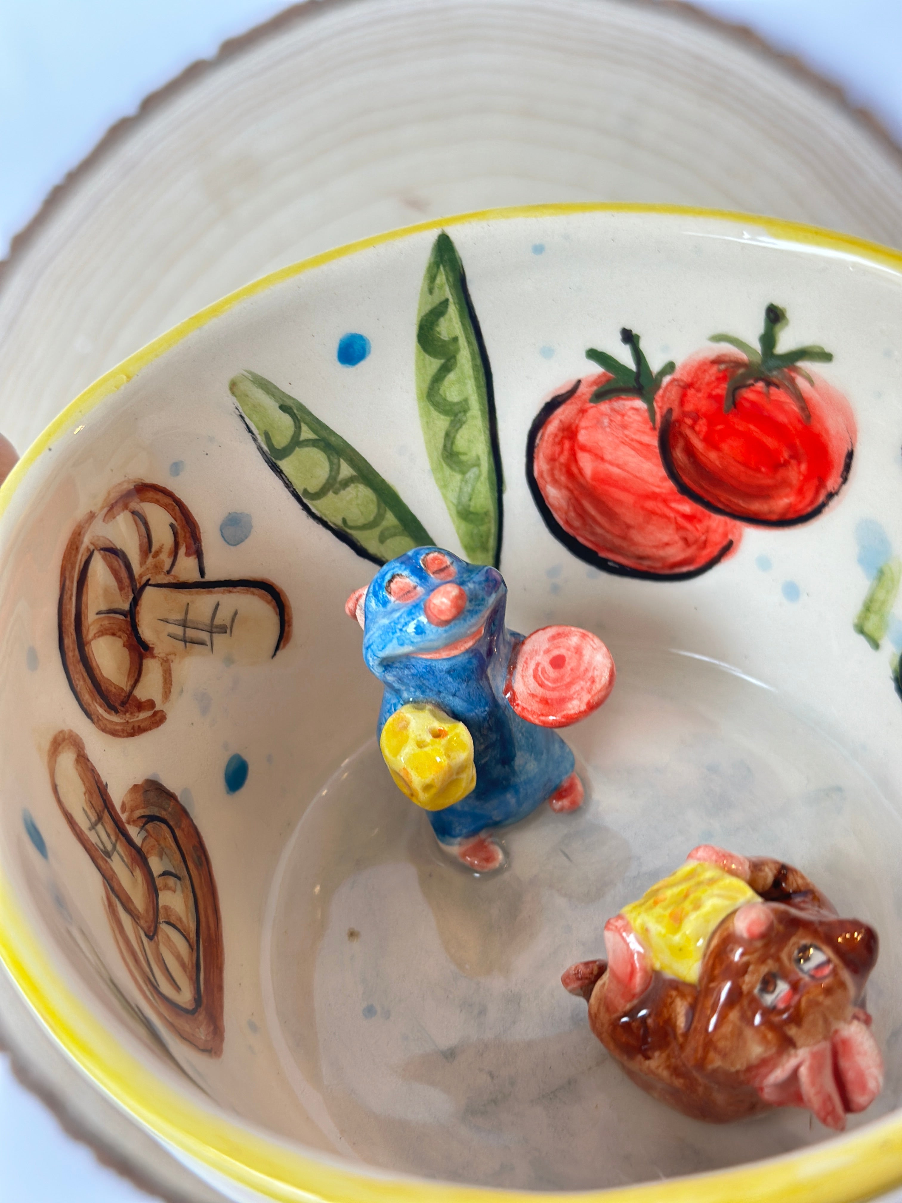 Ratatouille Remy and Emily handmade mug