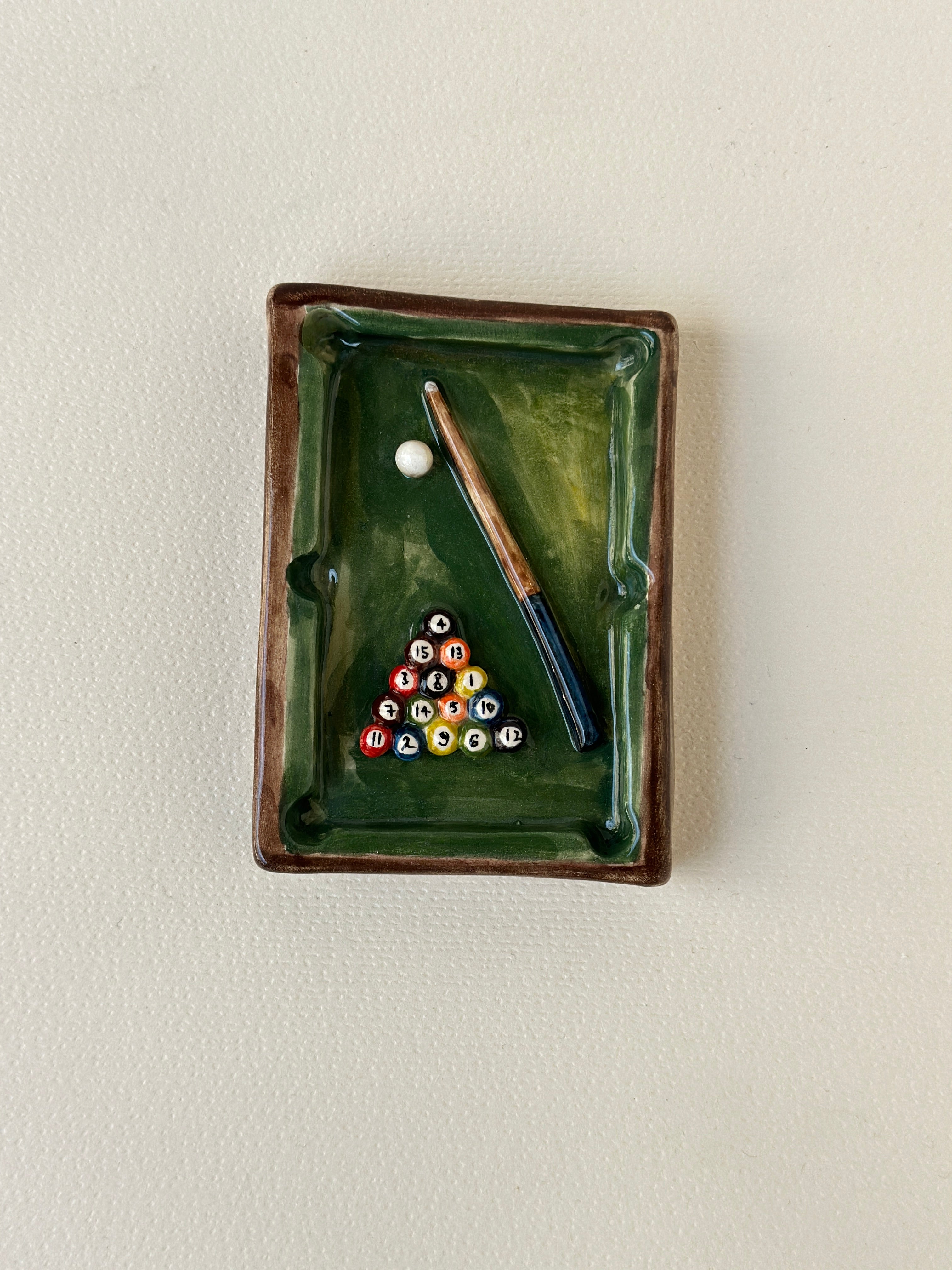 Billiards handmade ashtray