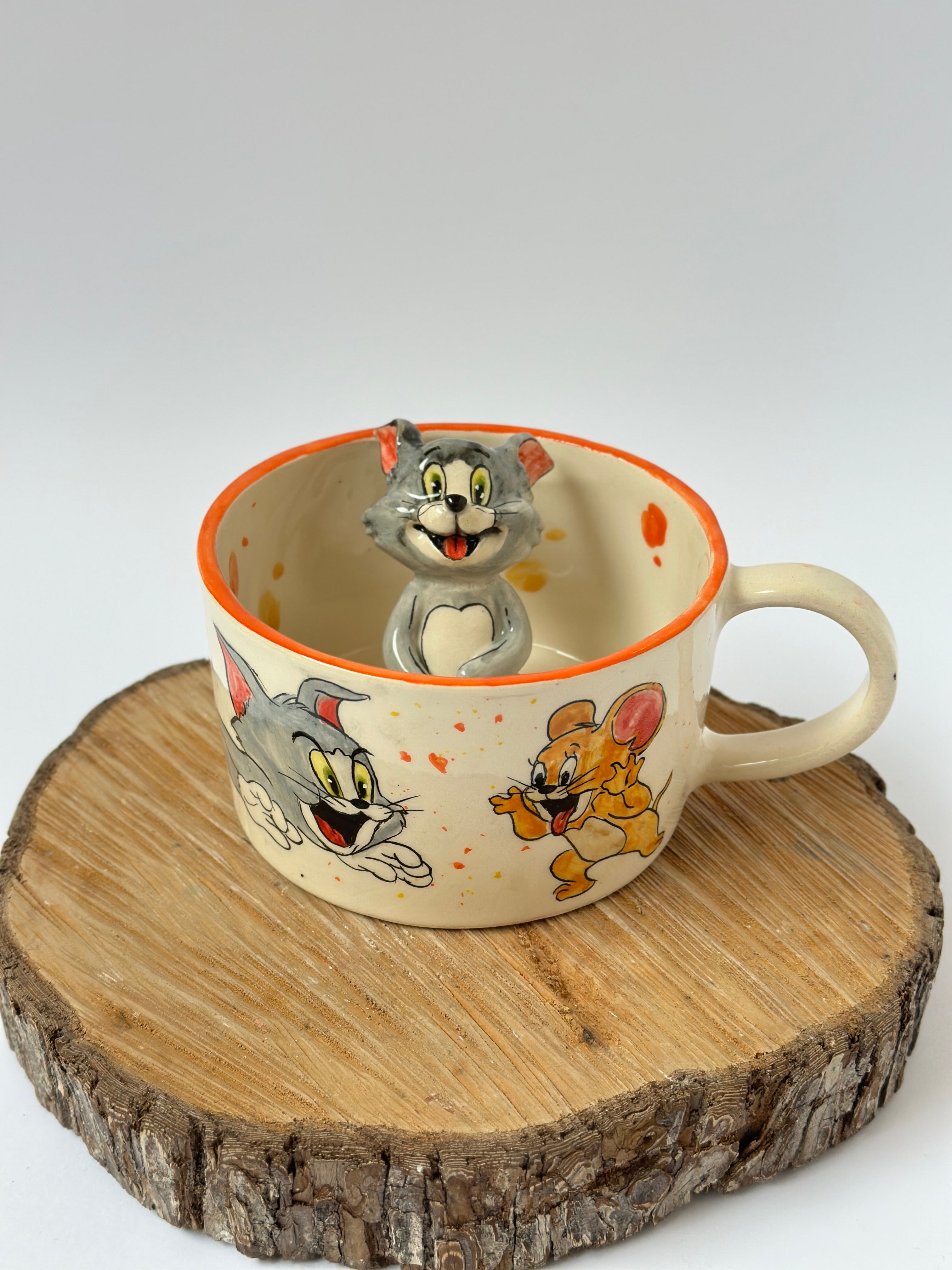 Tom and Jerry handmade mug