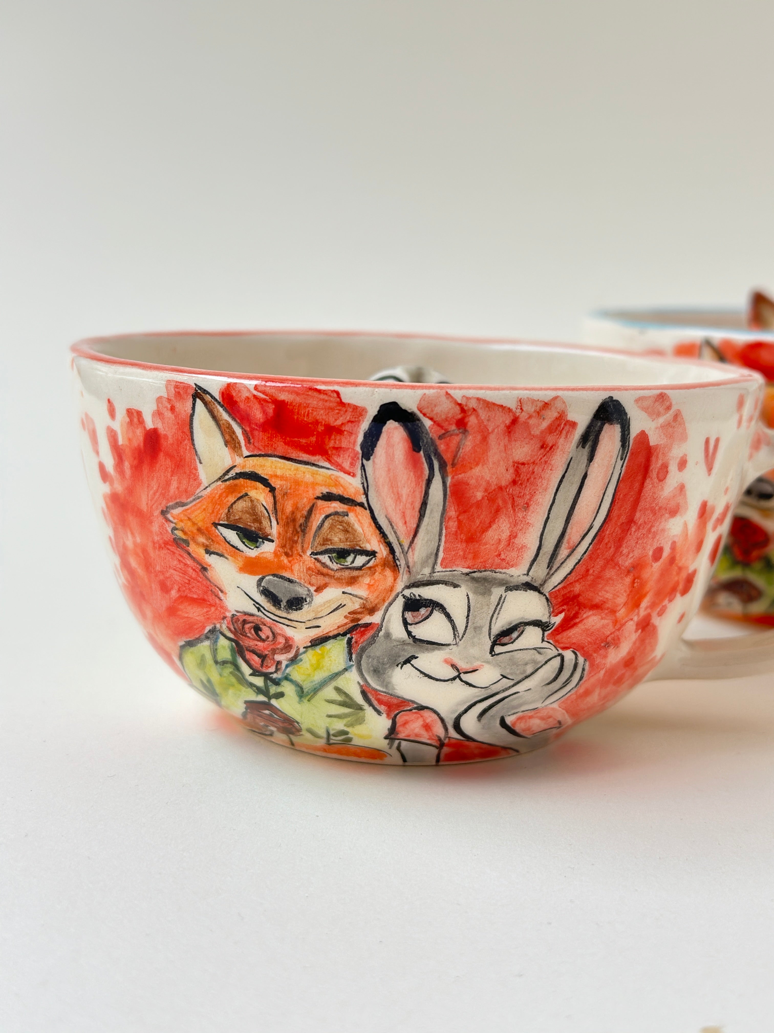 Zootopia Nick and Judy handmade mugs