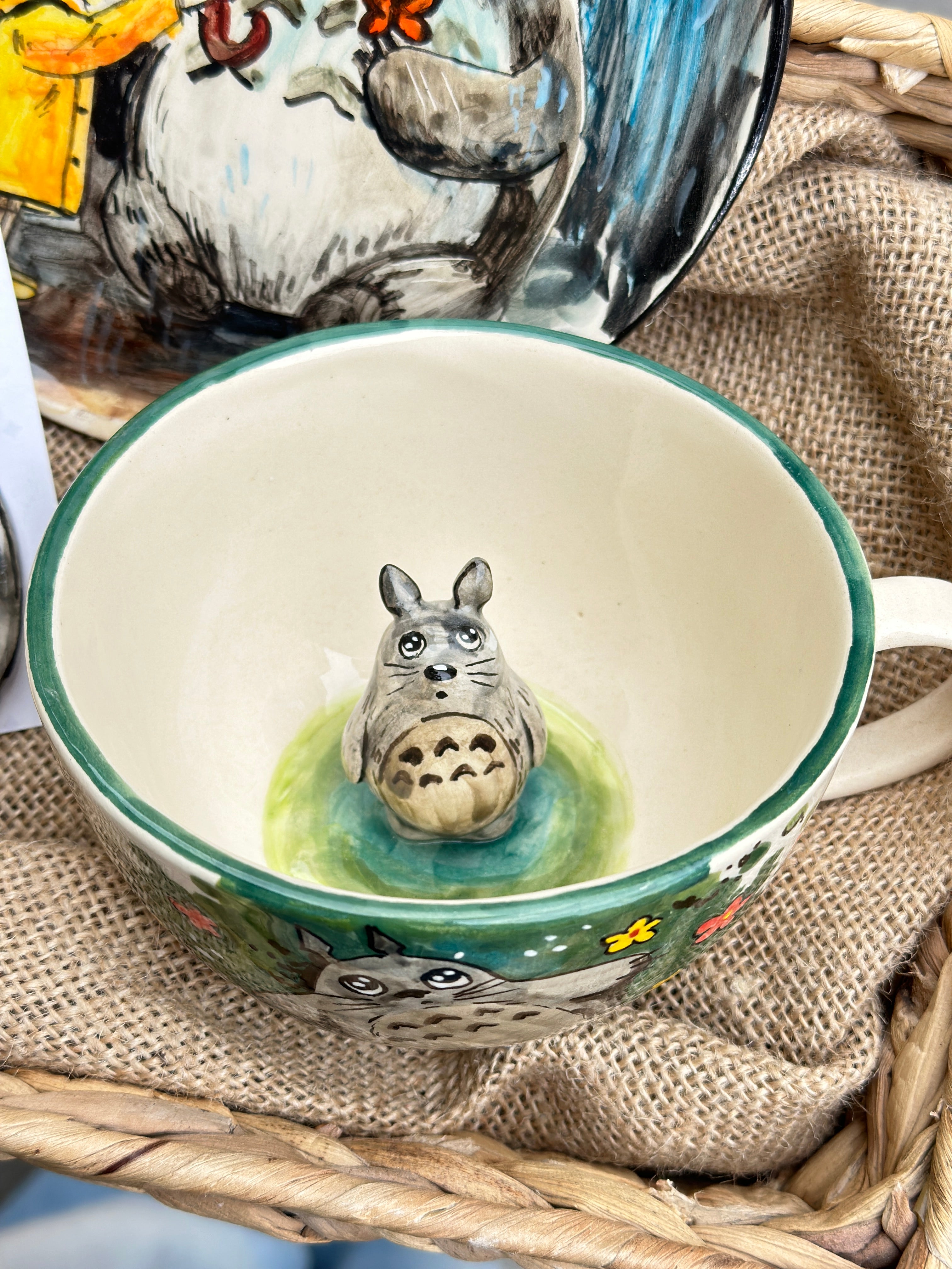 Totoro handmade gift box ( plate, mug, keychain)