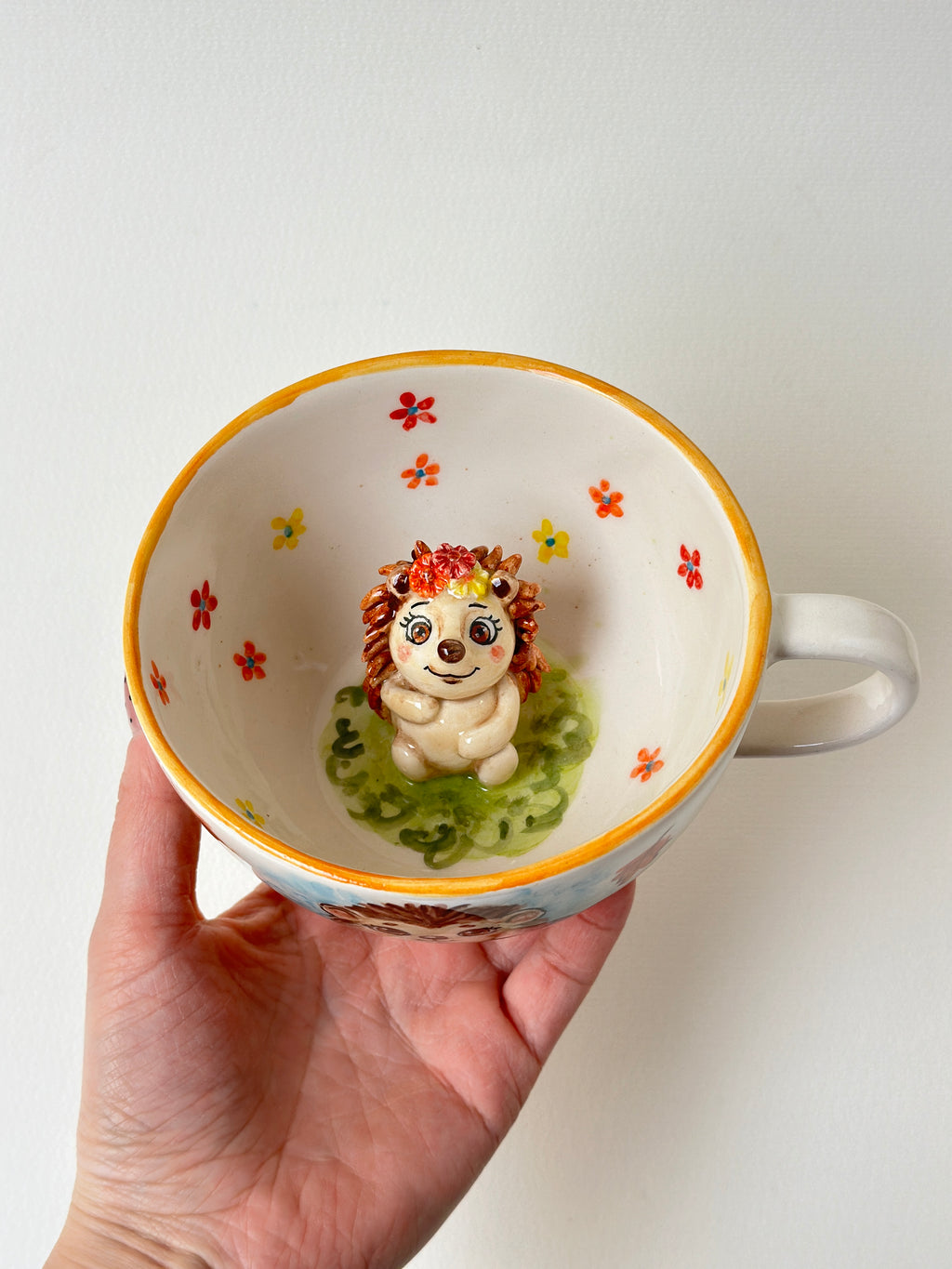 Hedgehog handmade mug