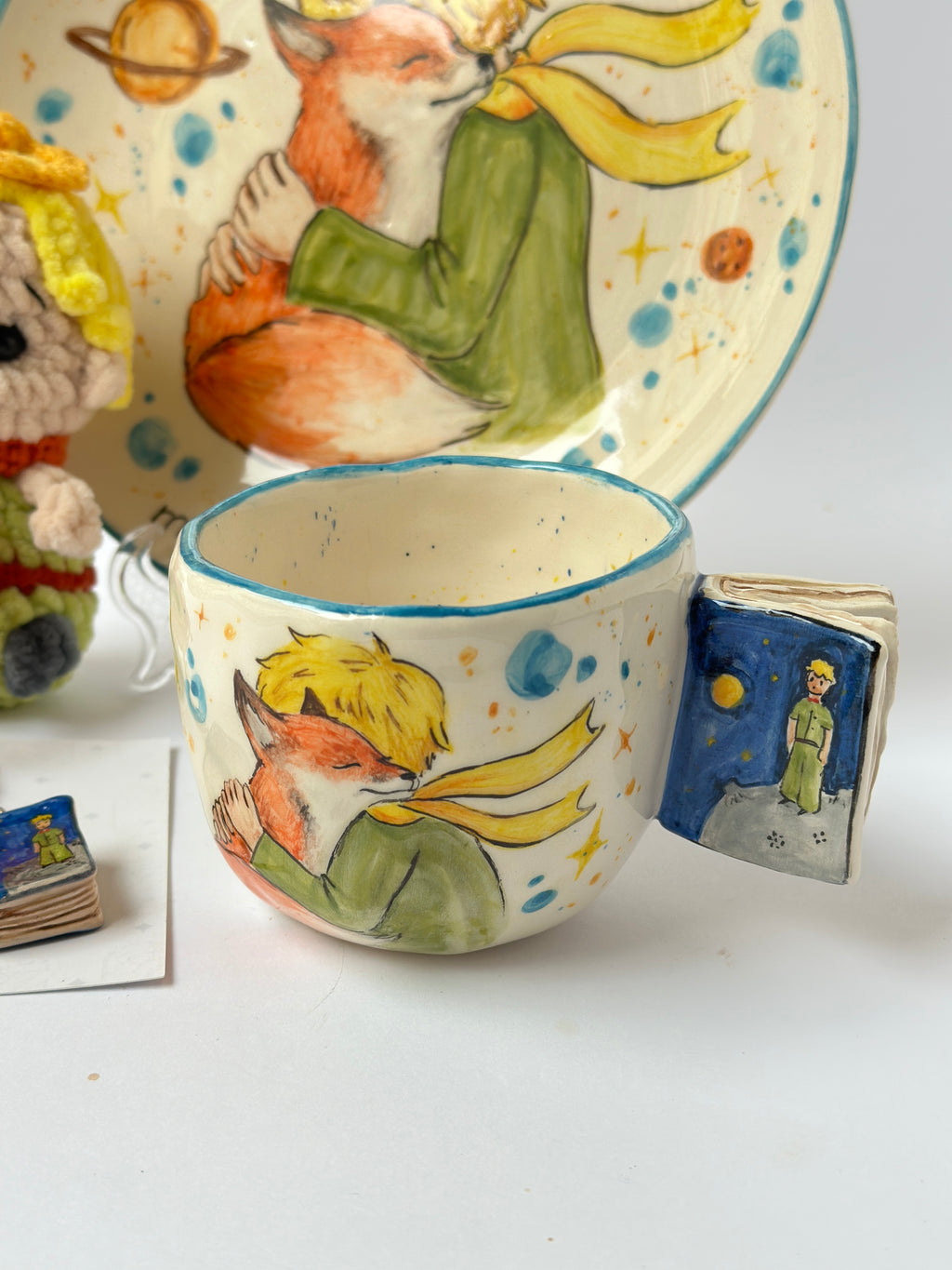 Little Prince Special gift box ( plate, mug,two pieces keychain)