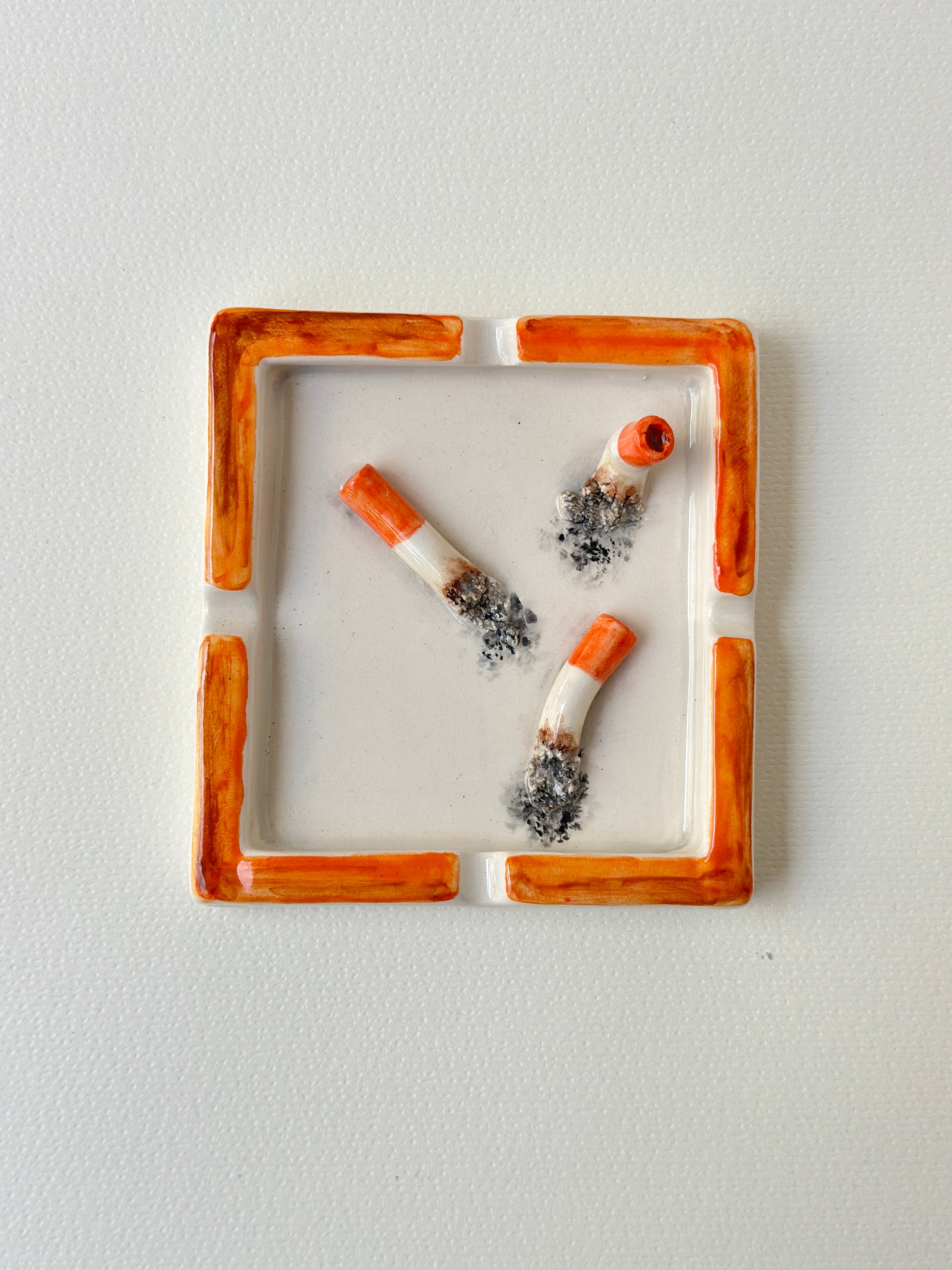 Handmade ceramic ashtray