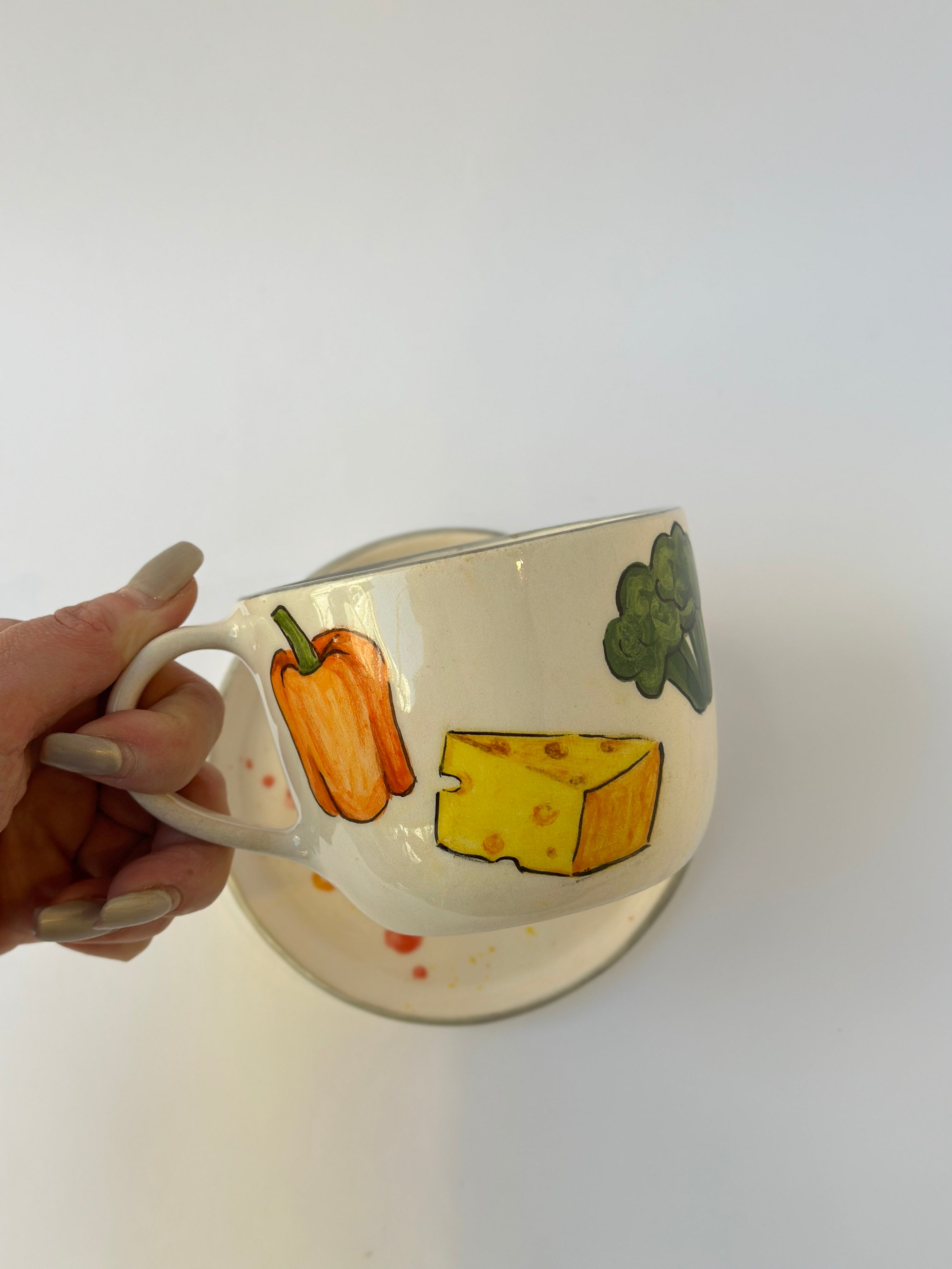 Ratatouille handmade mug and plate