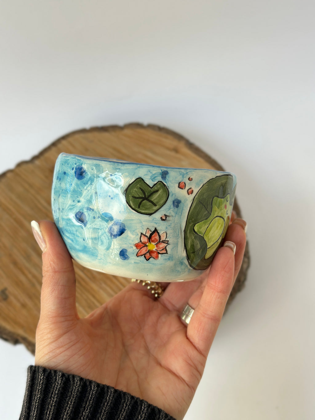 Frog handmade mug