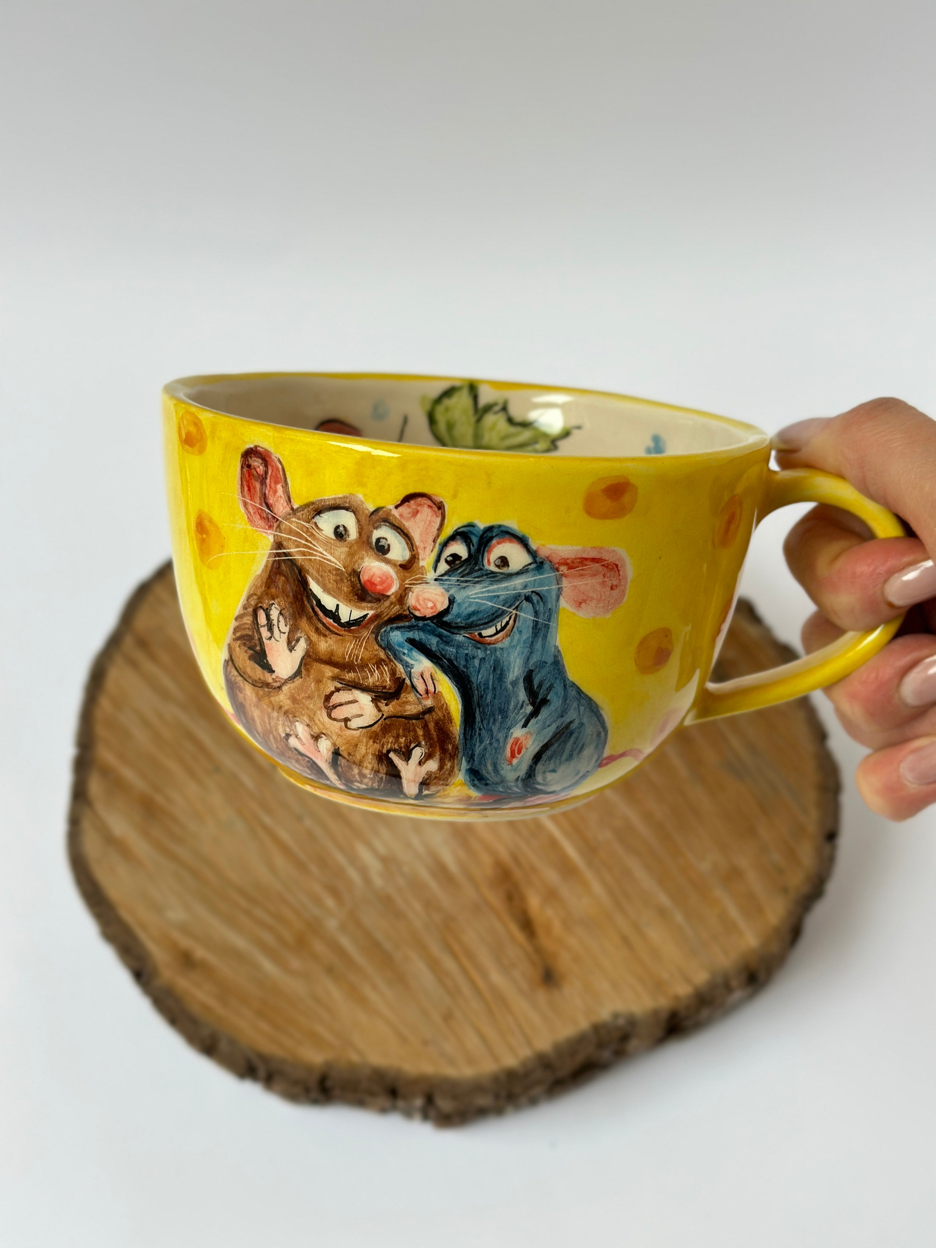 Ratatouille Emily and Remy handmade mug