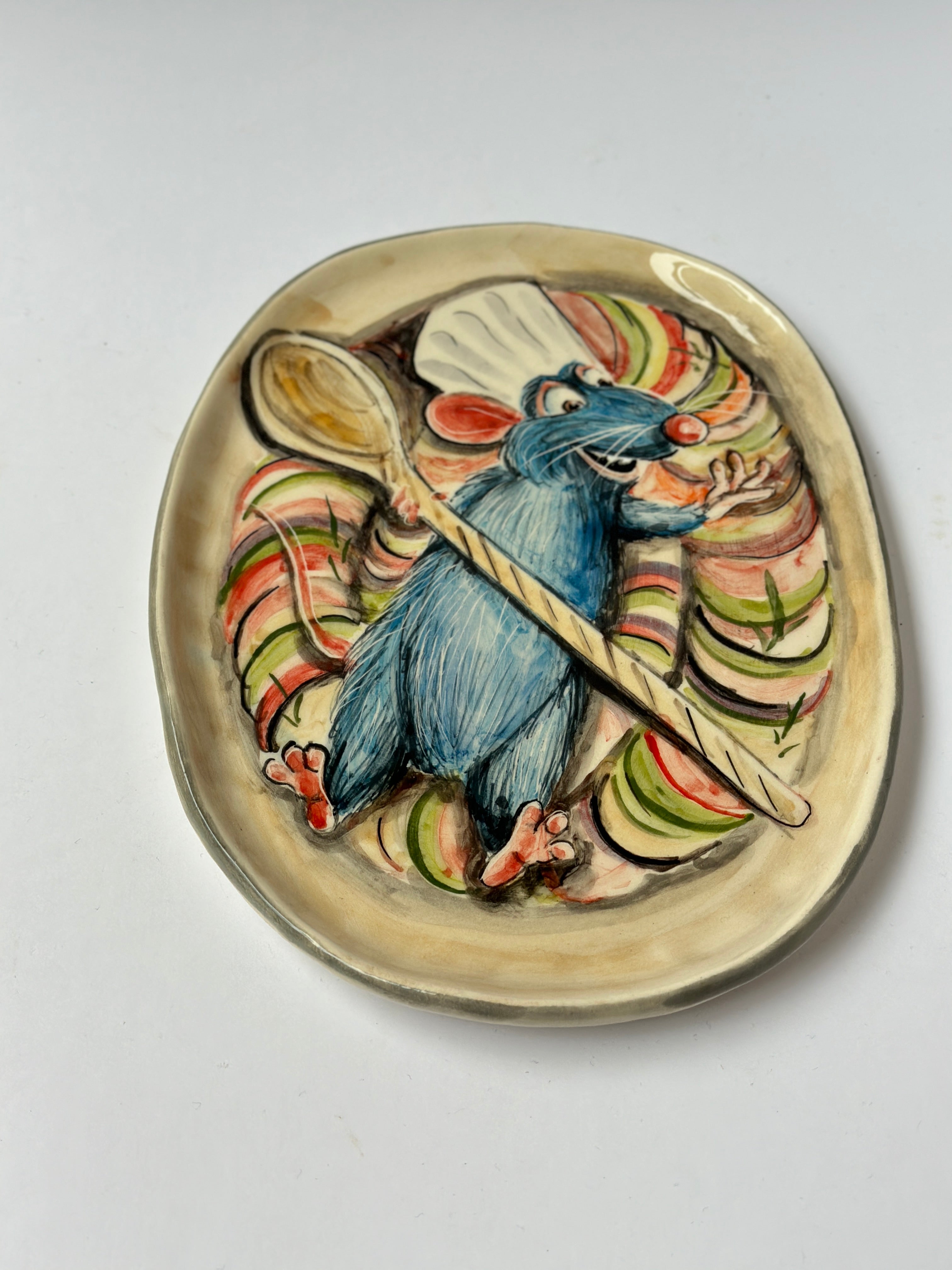 Ratatouille Remy handmade plate