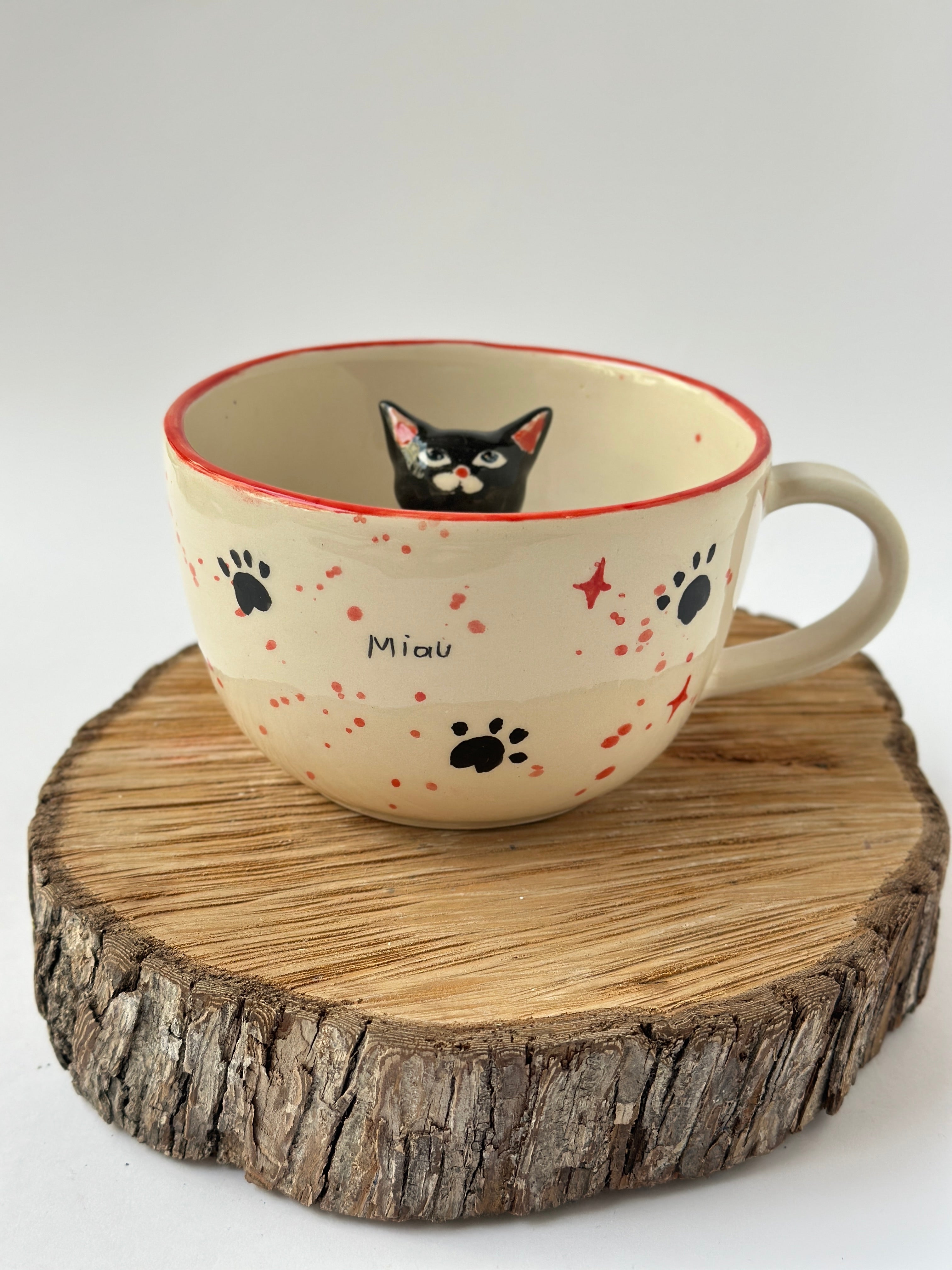 Cat handmade mug