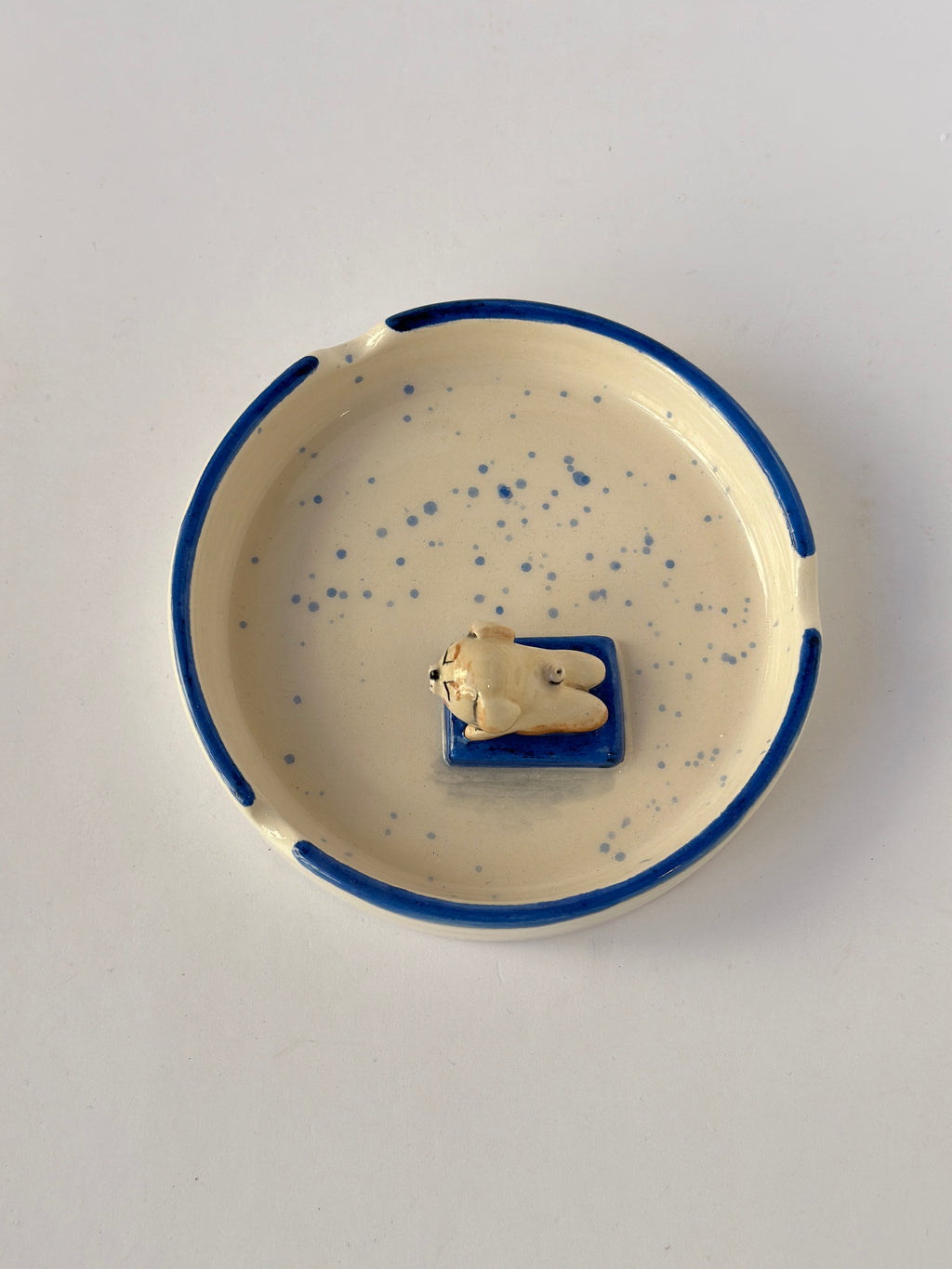 Dog handmade ashtray