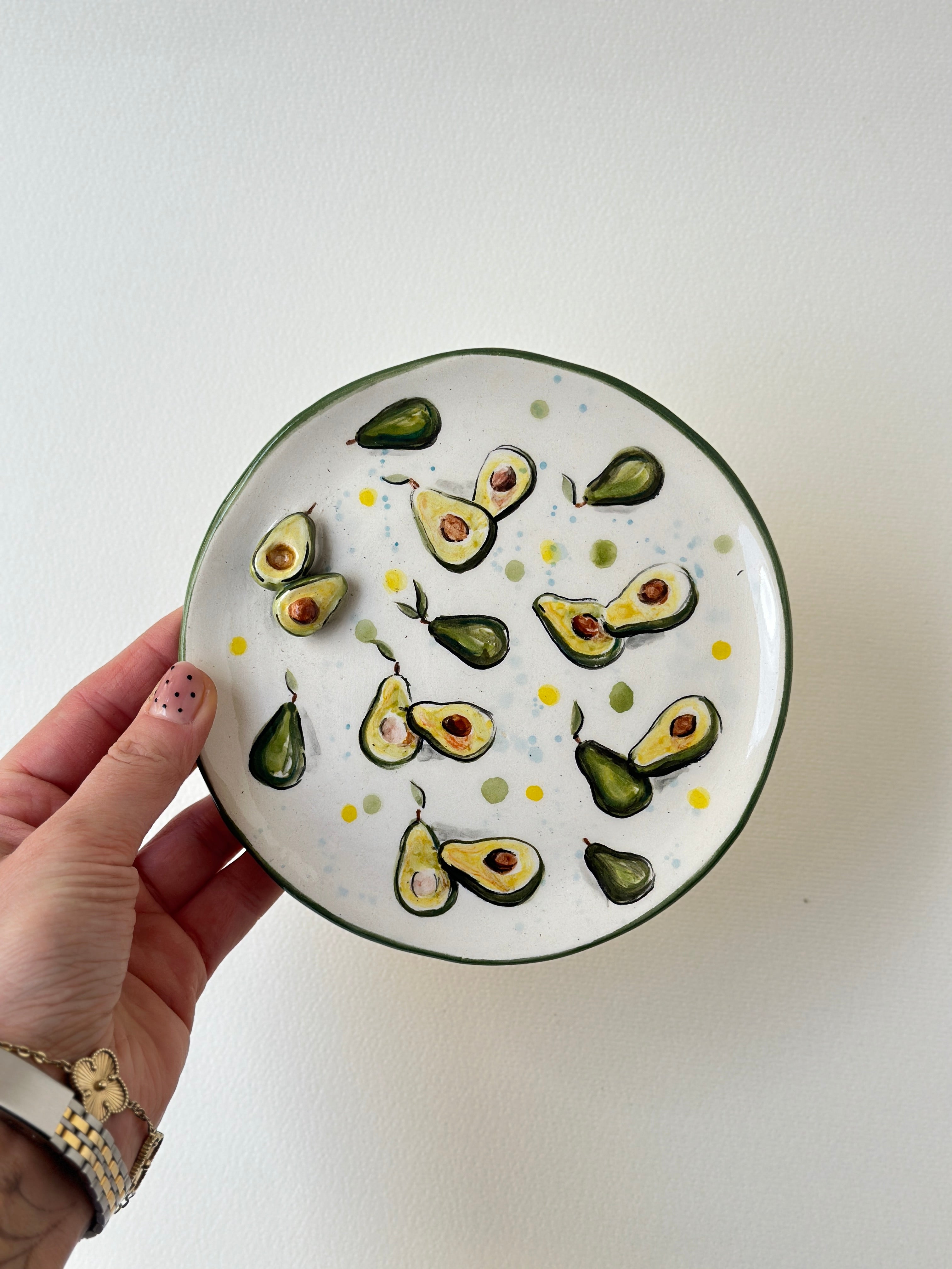 Avocado handmade plate