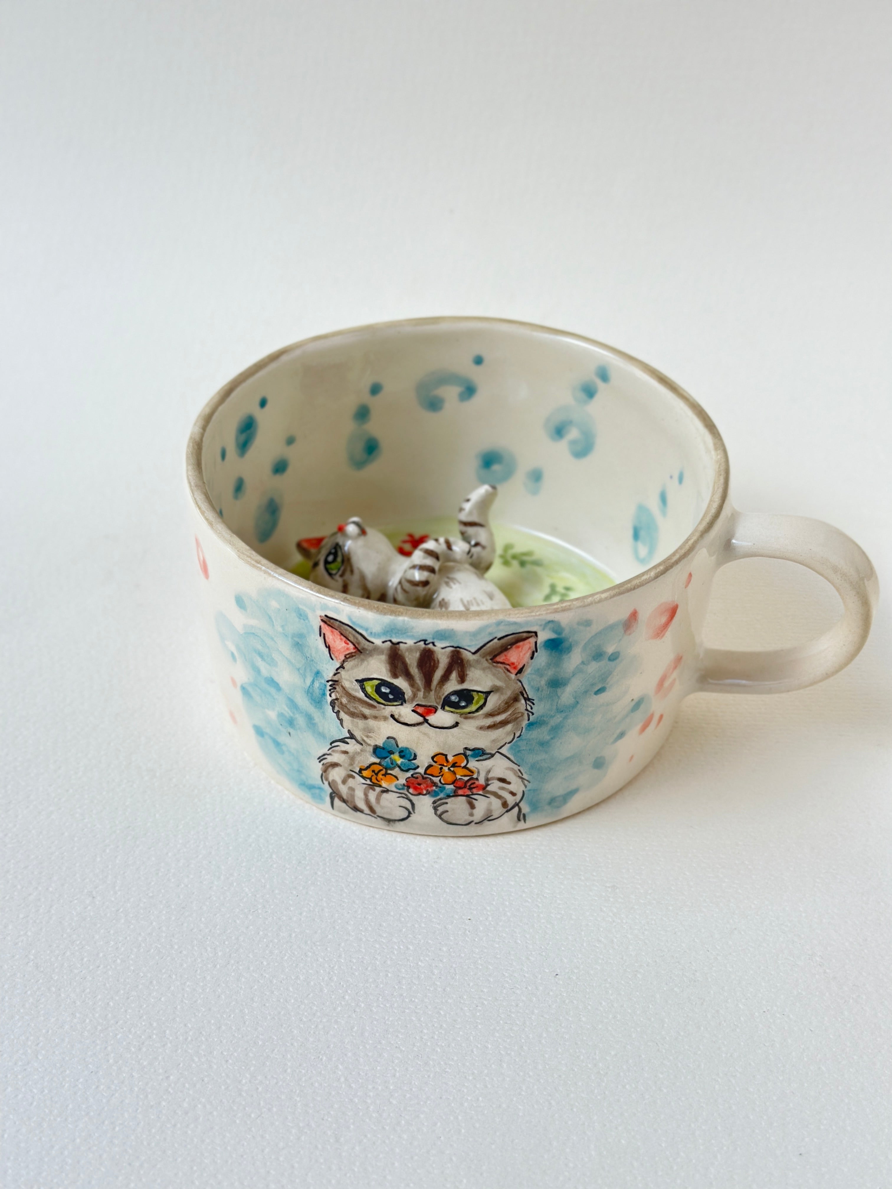 Cat handmade mug