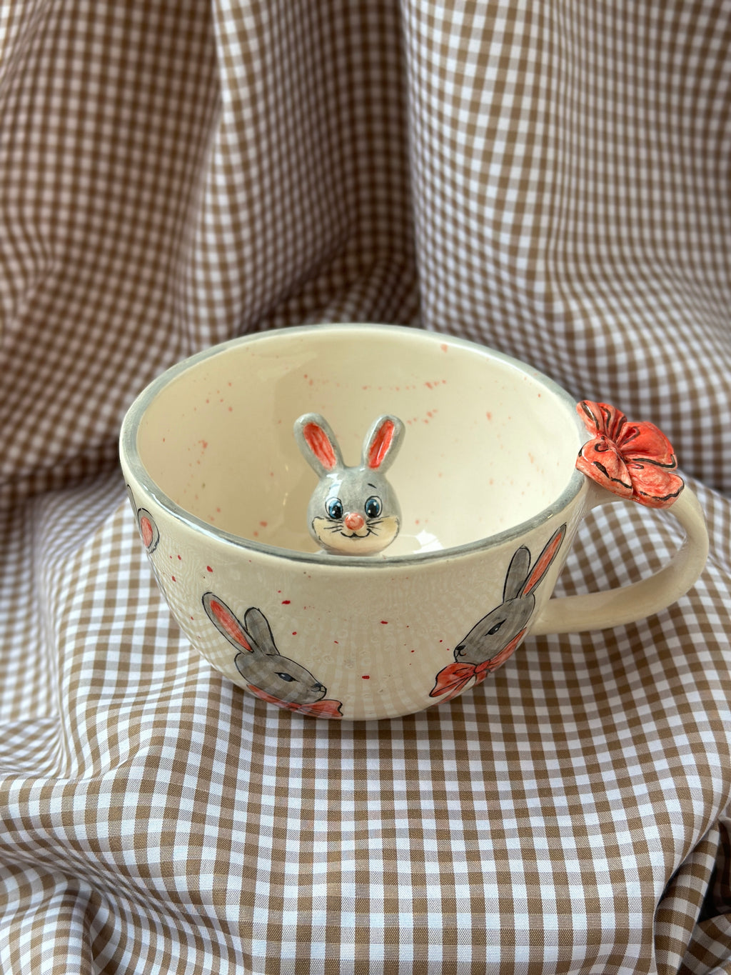 Rabbit handmade mug