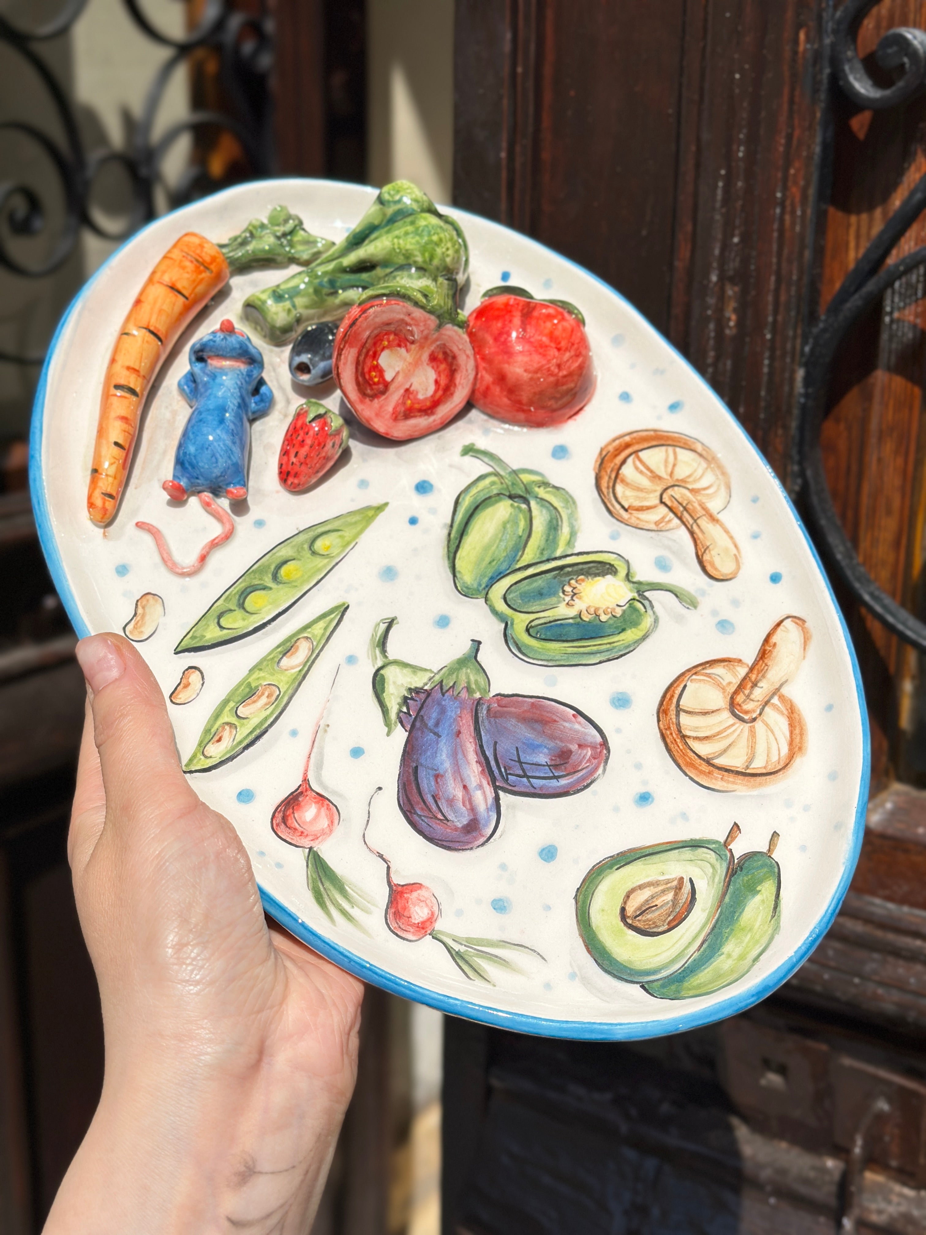 Ratatouille handmade plate