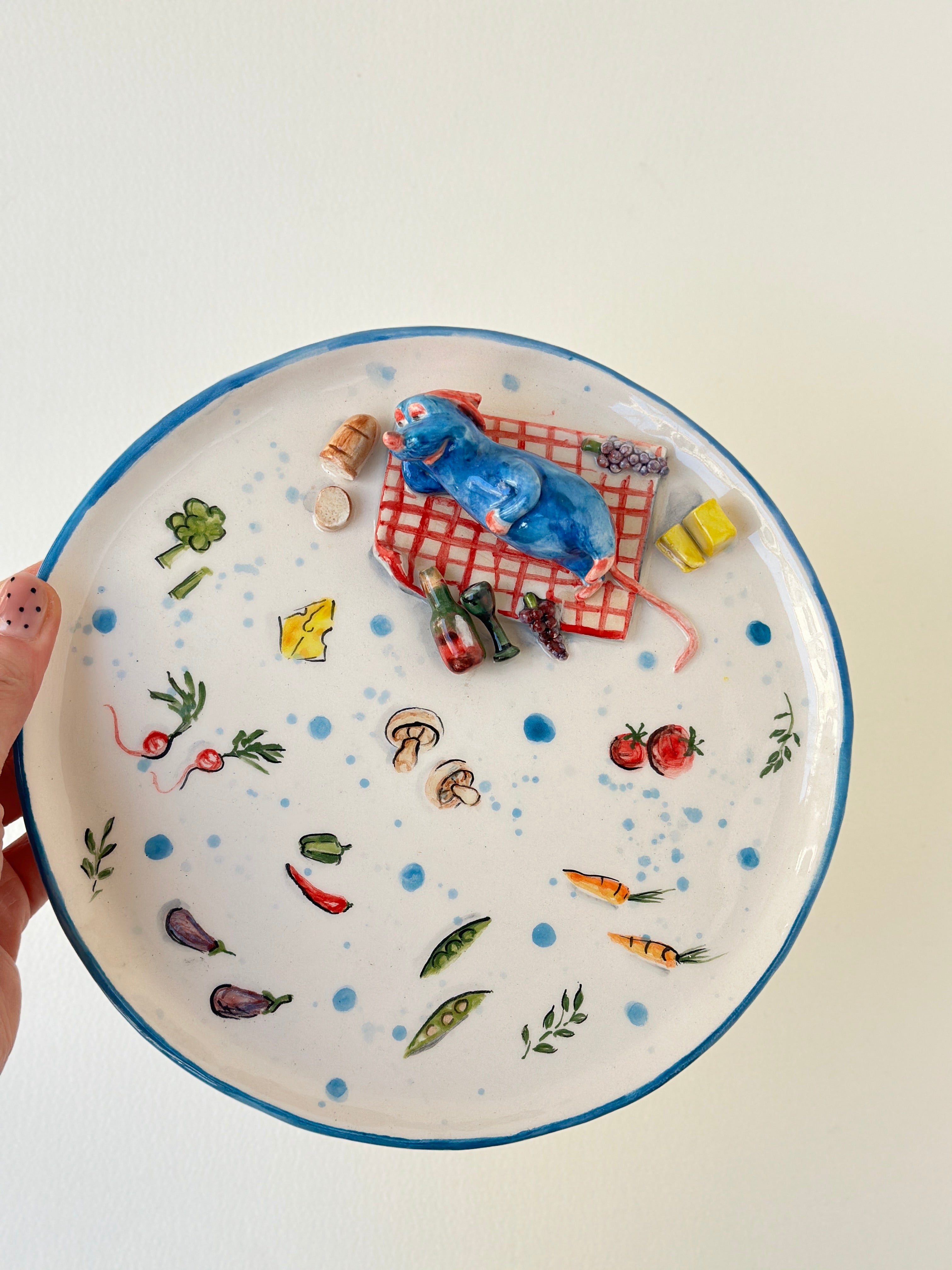 Ratatouille handmade plate