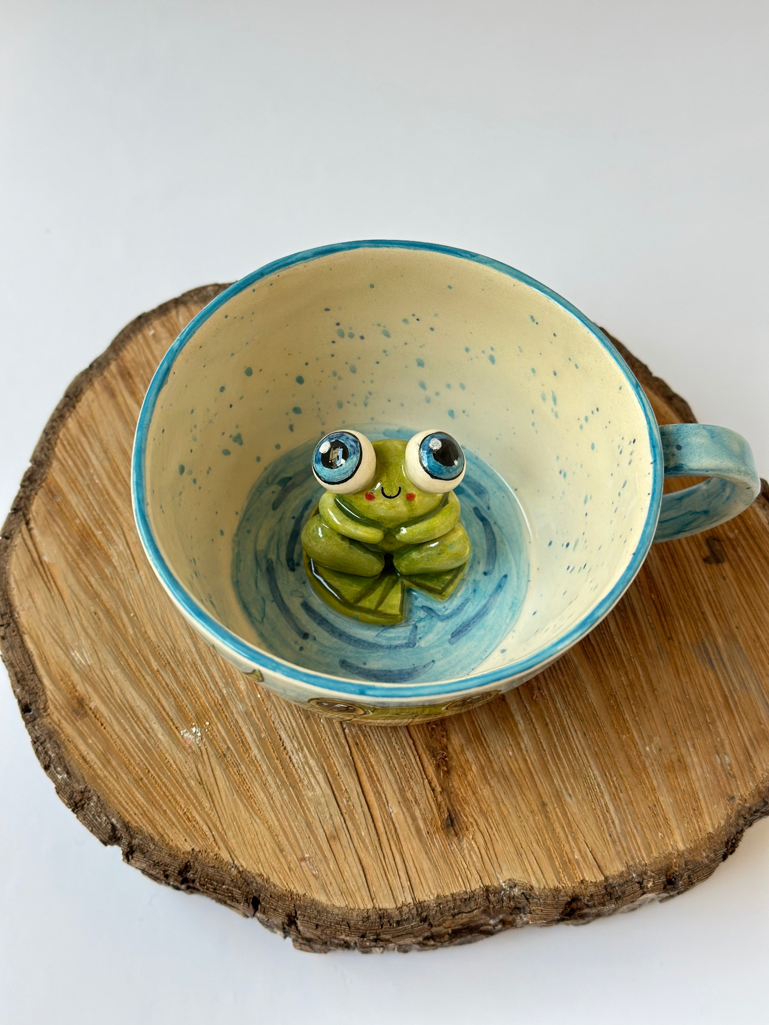 Frog handmade mug
