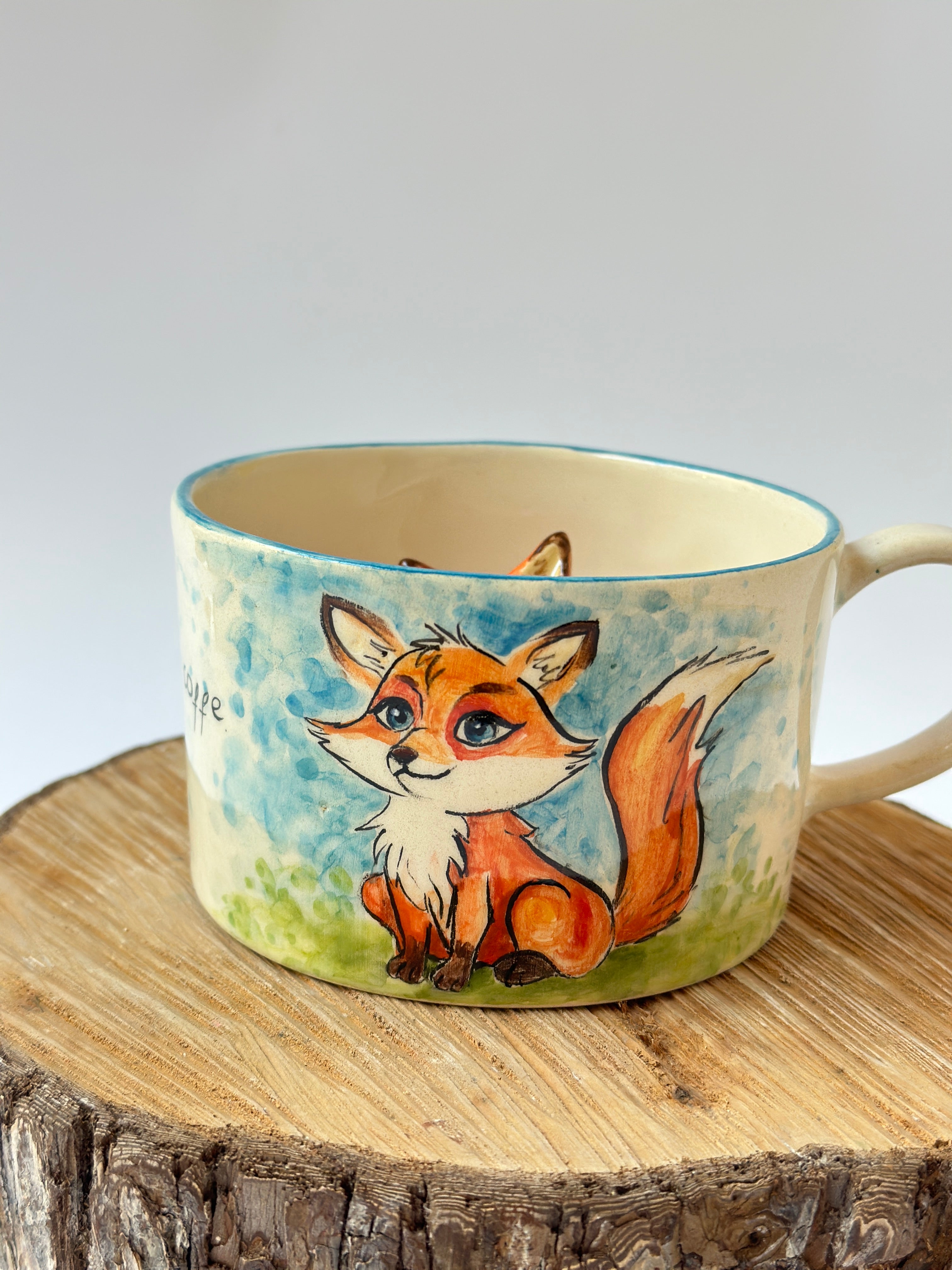 Fox handmade mug