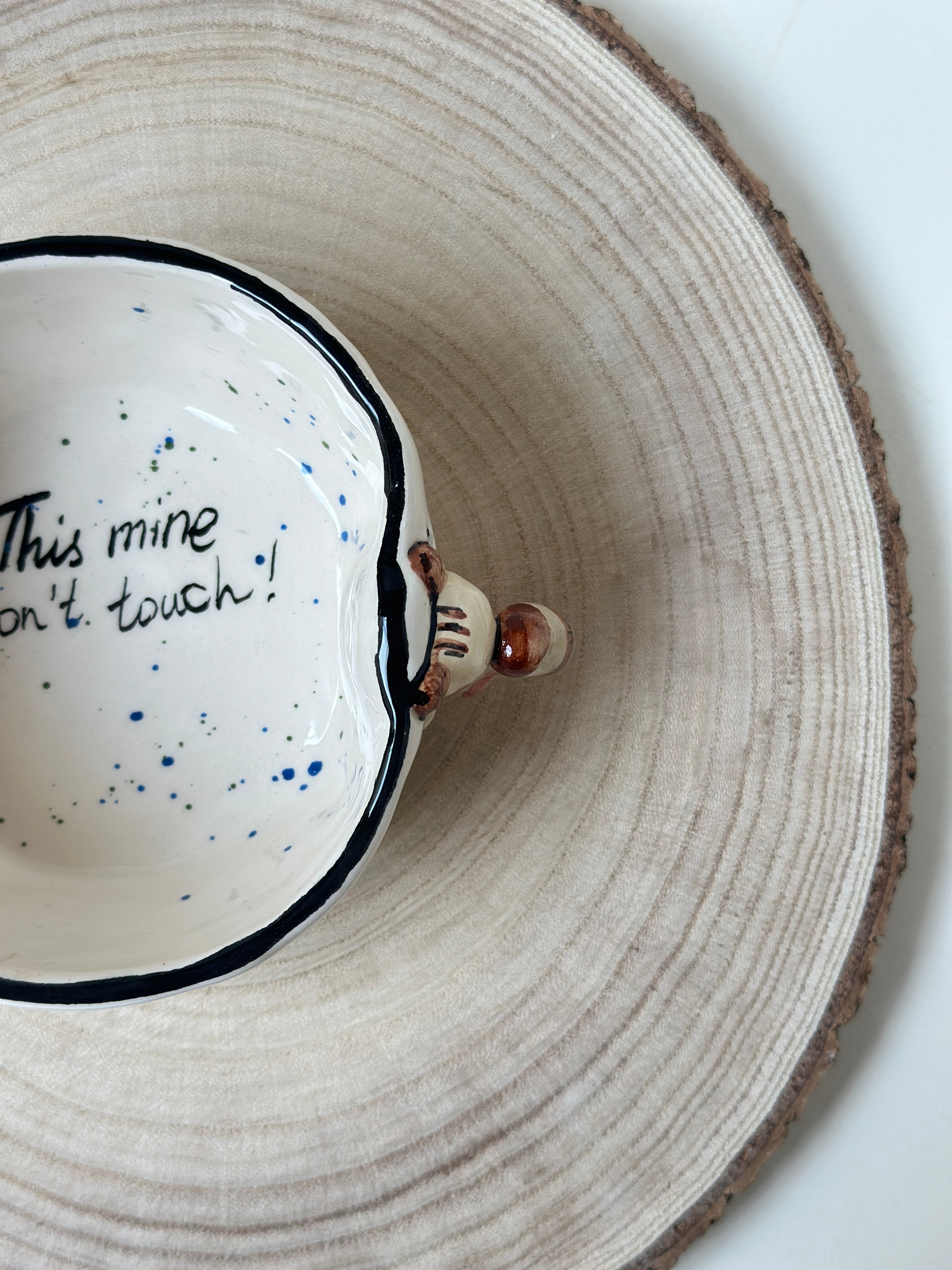 Cat handmade bowl
