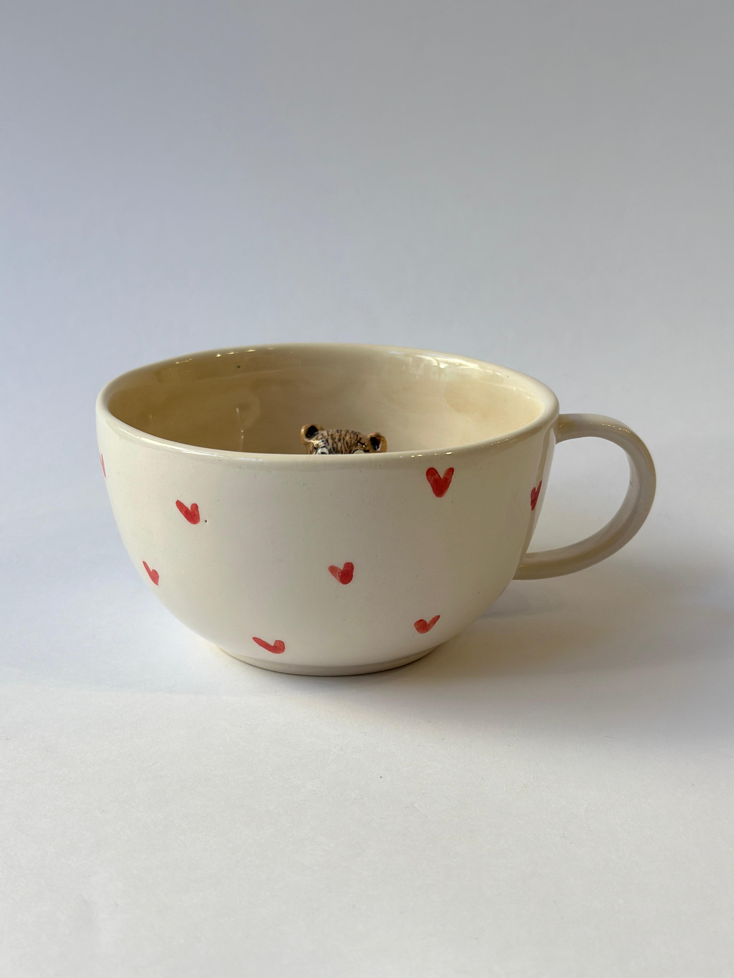 Teddy mug handmade