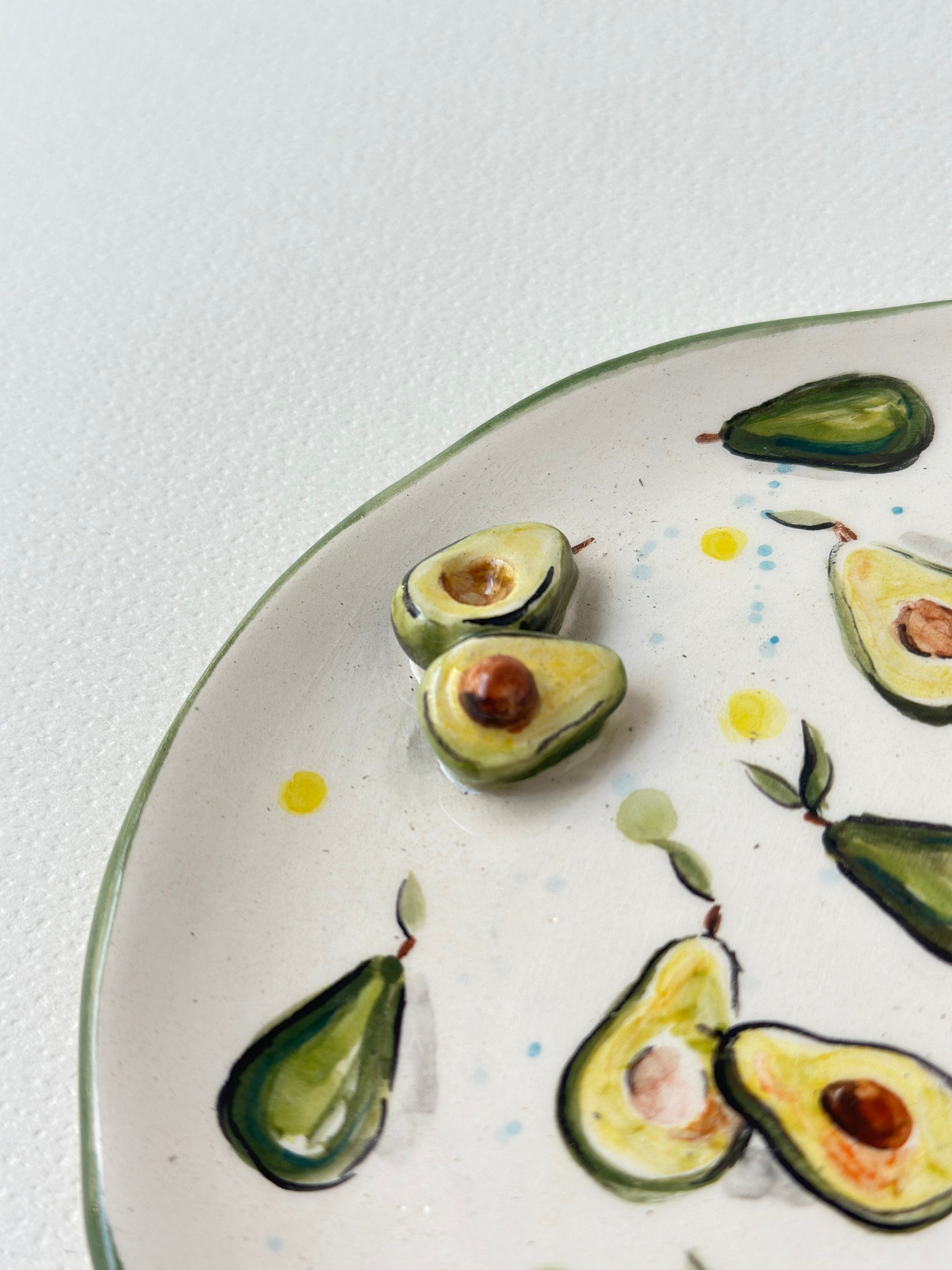 Avocado handmade plate