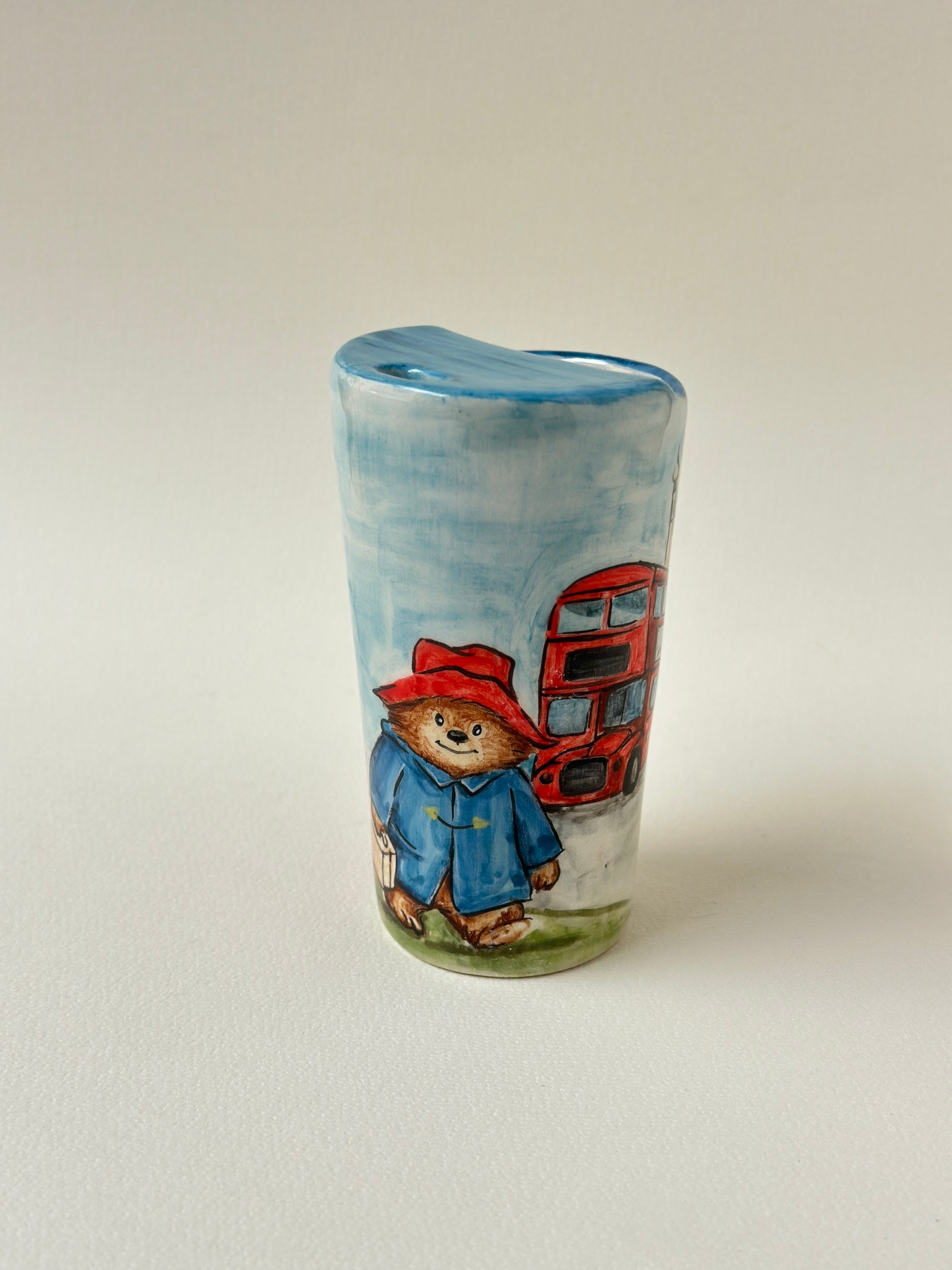 Paddington Bear handmade takeaway mug