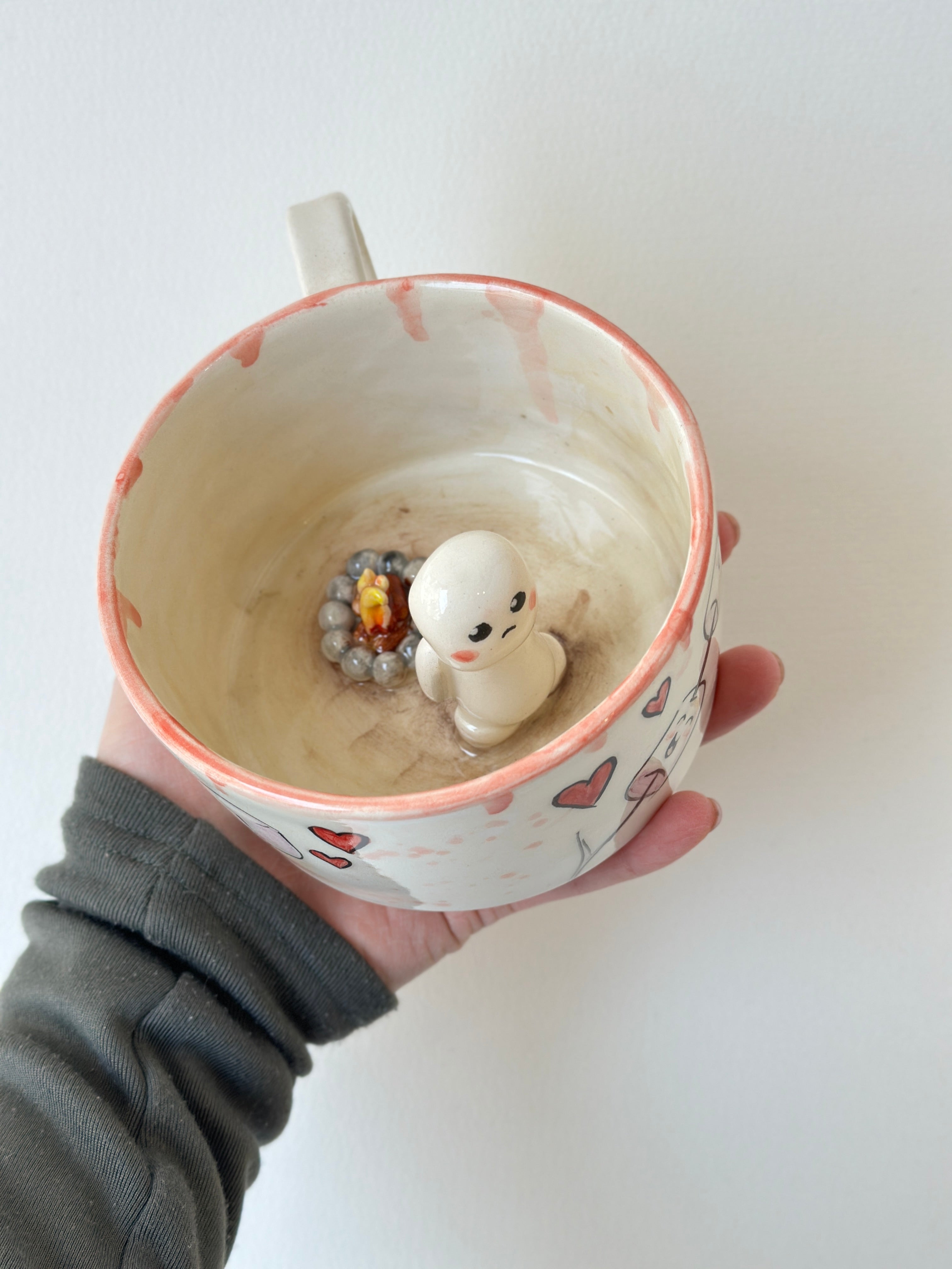 Marshmallow handmade mug