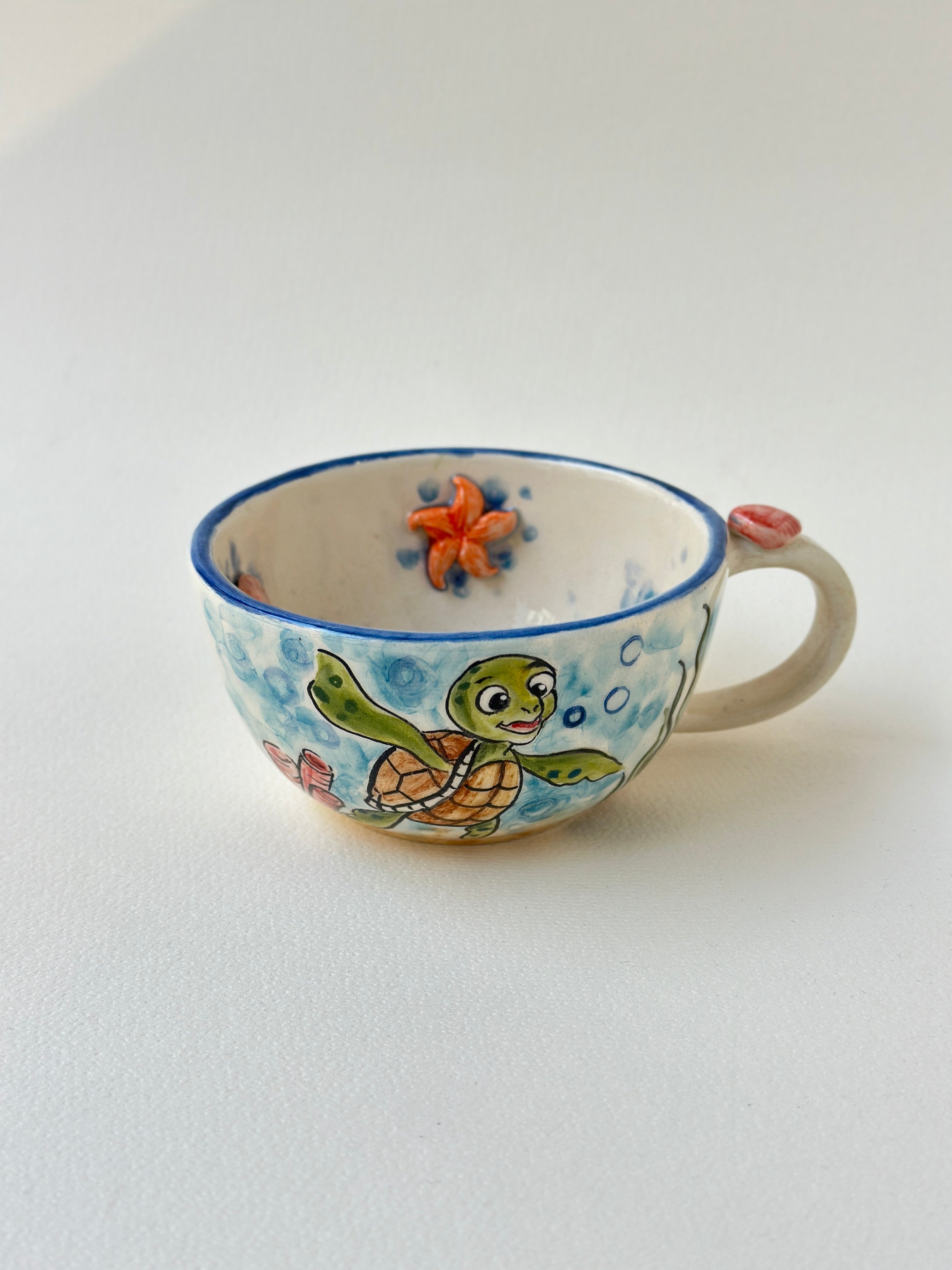 Sea Turtle handmade mug