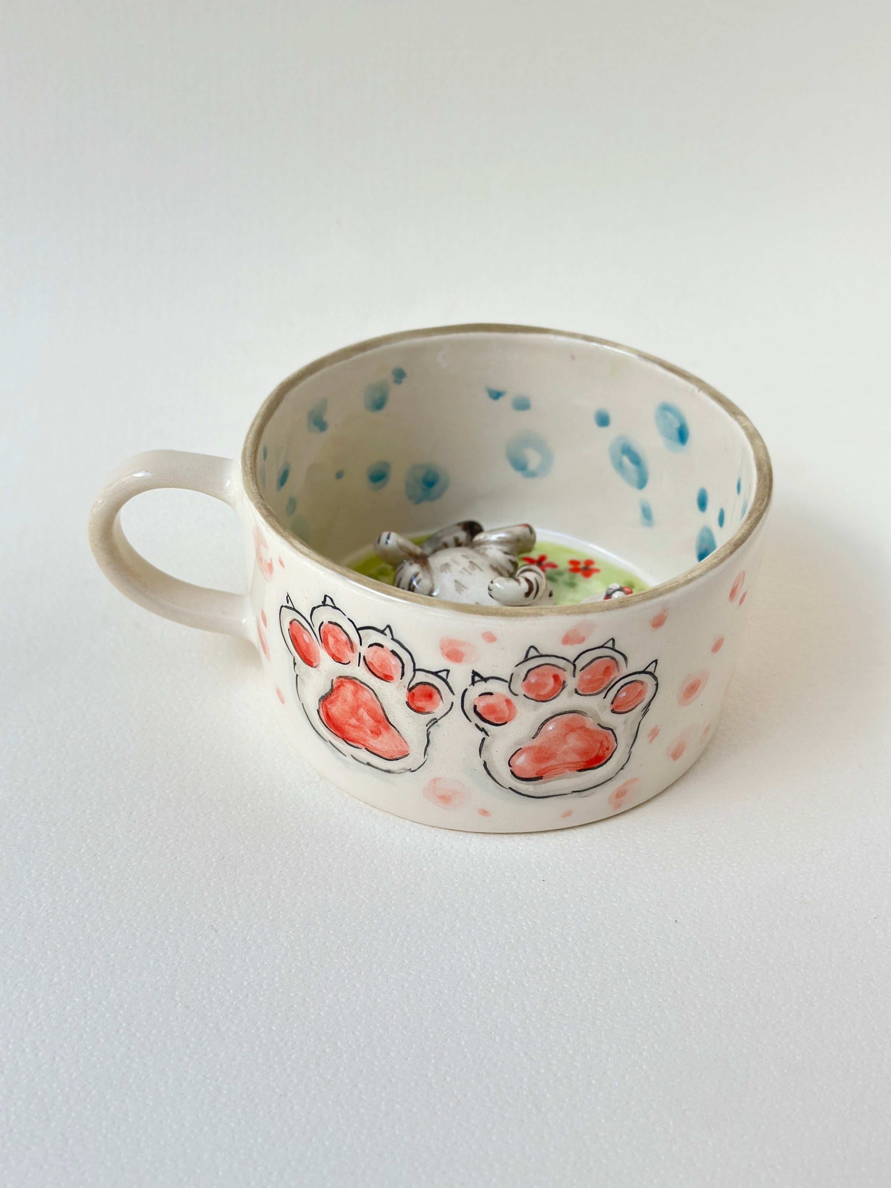 Cat handmade mug