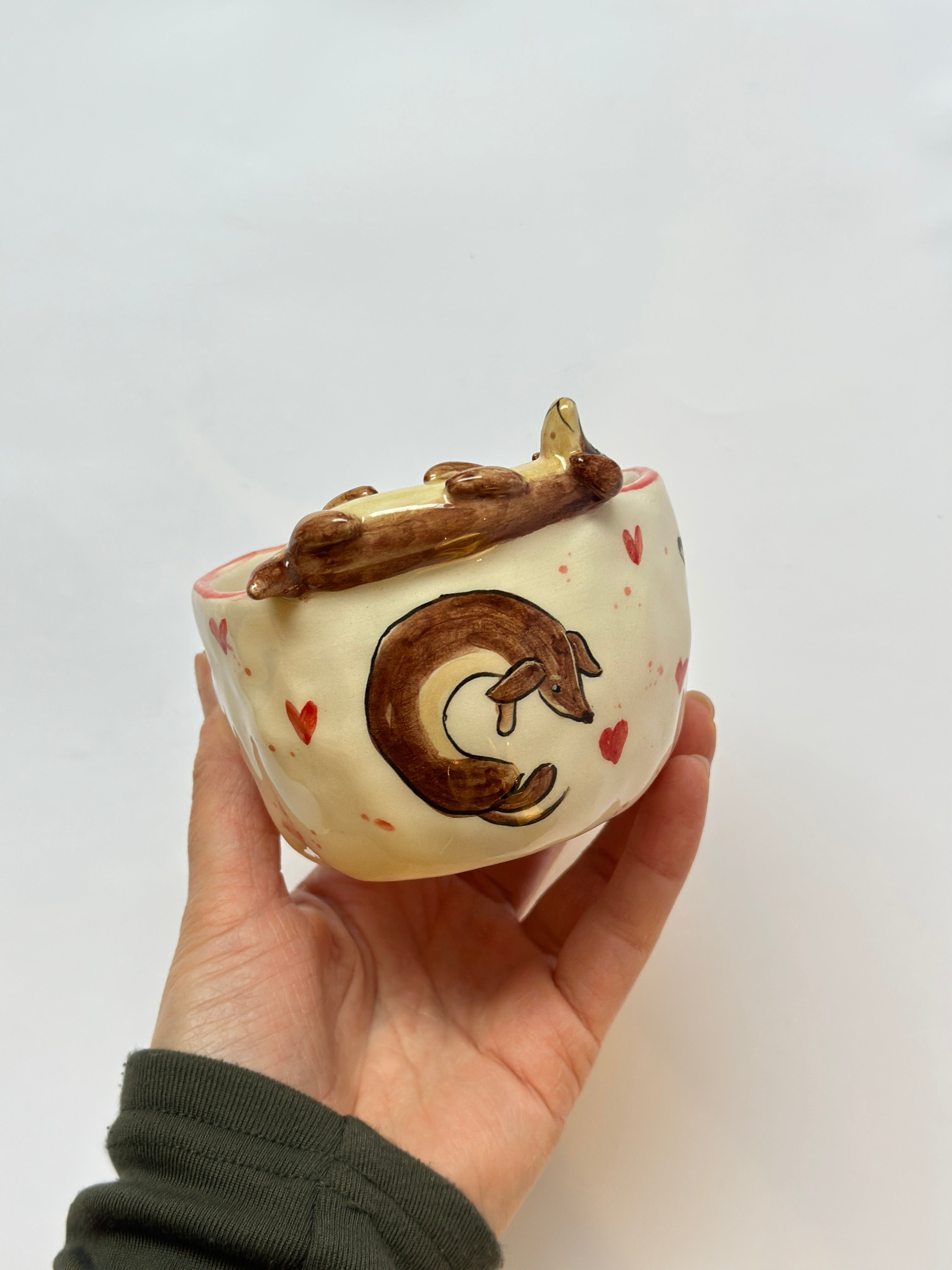 Dachshund handmade cup